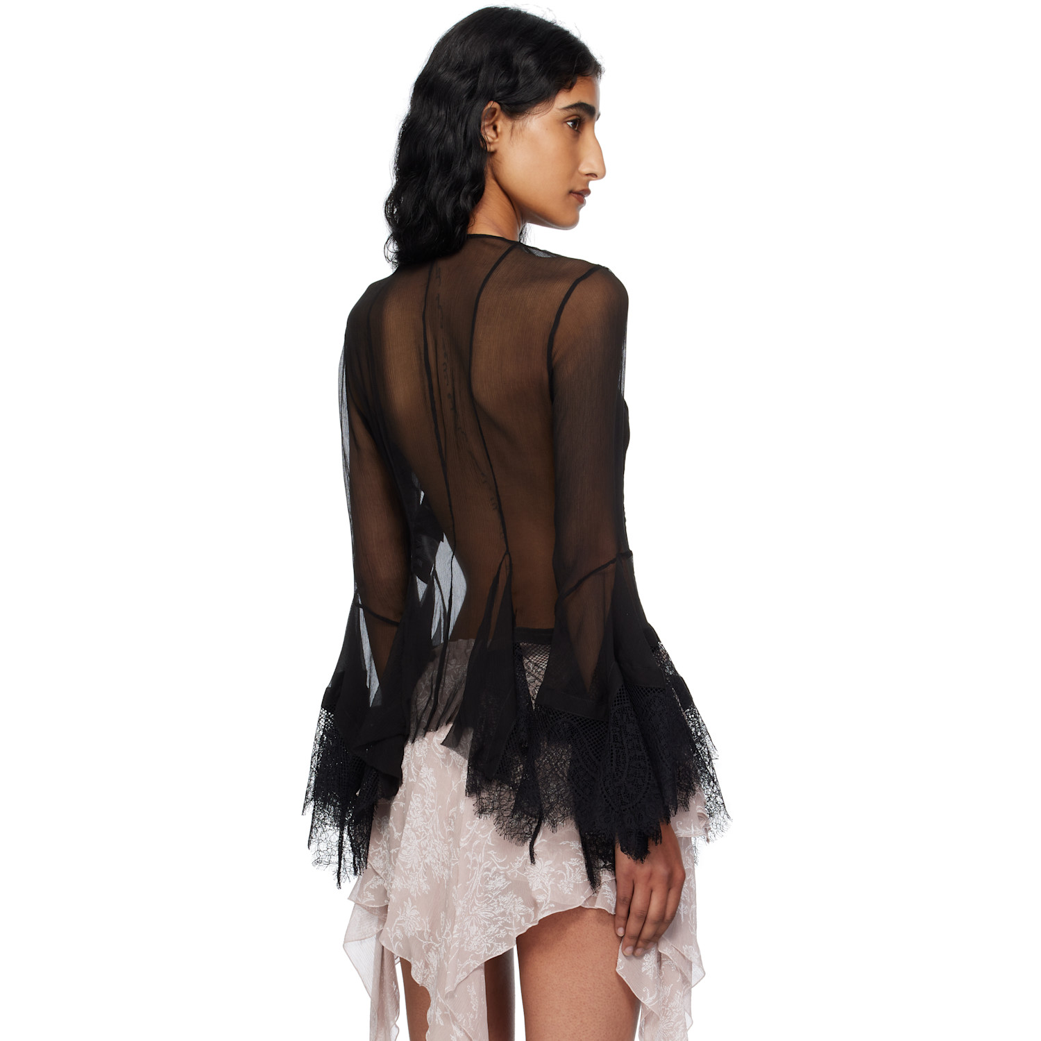  Ann Demeulemeester Black Kristabel Handkerchief Blouse 