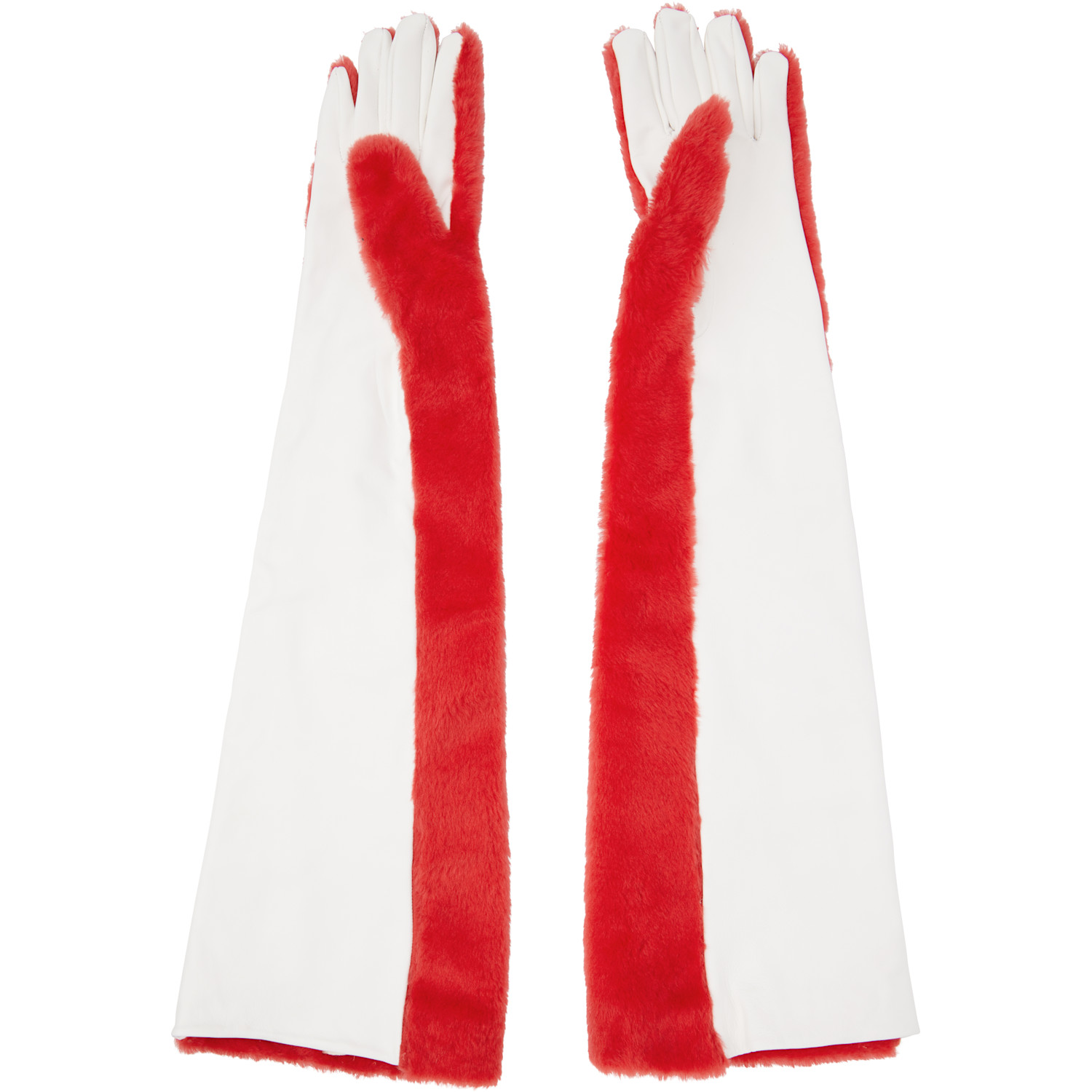  Marni Red & White Long Gloves 