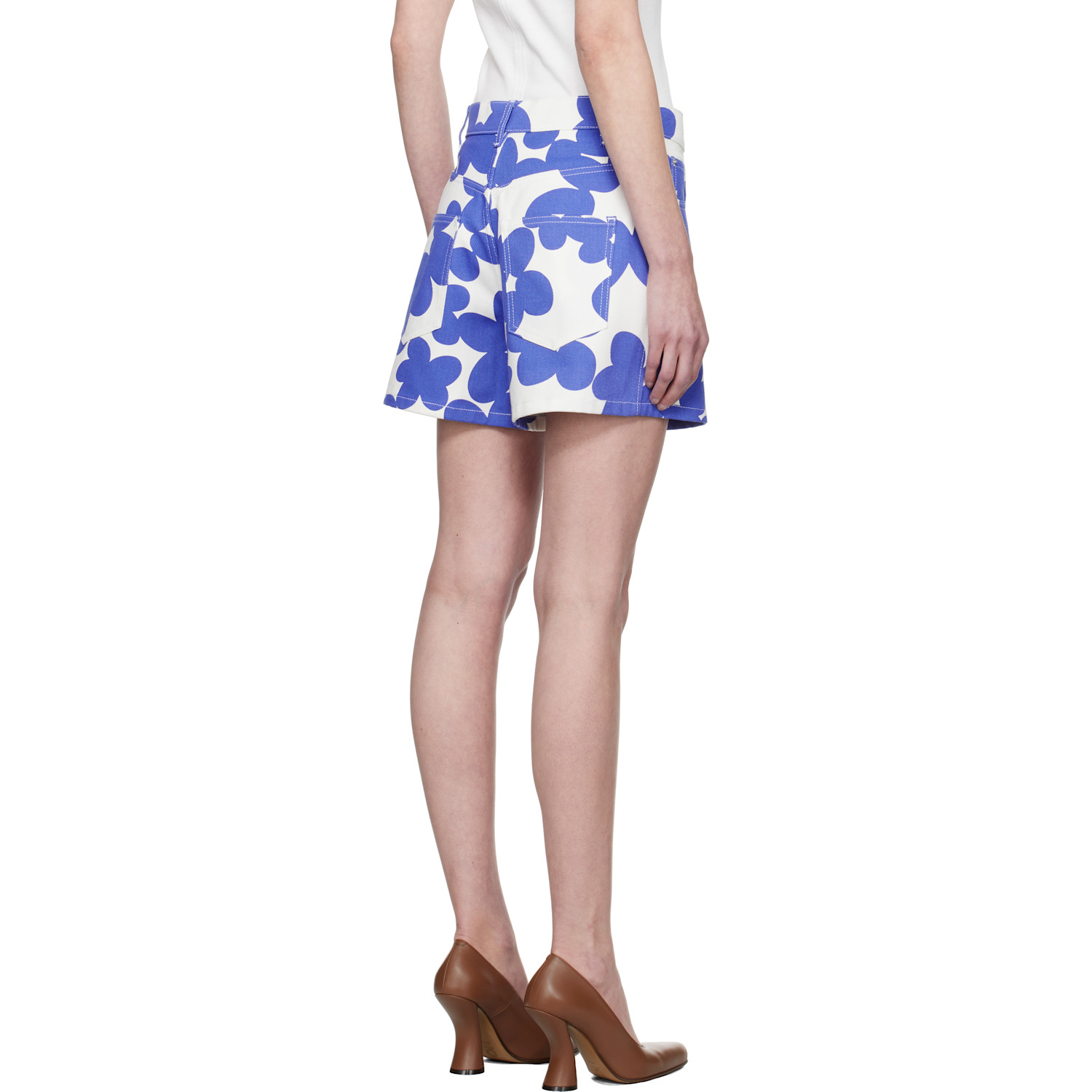 Marni Blue & White Dillies Print Shorts 