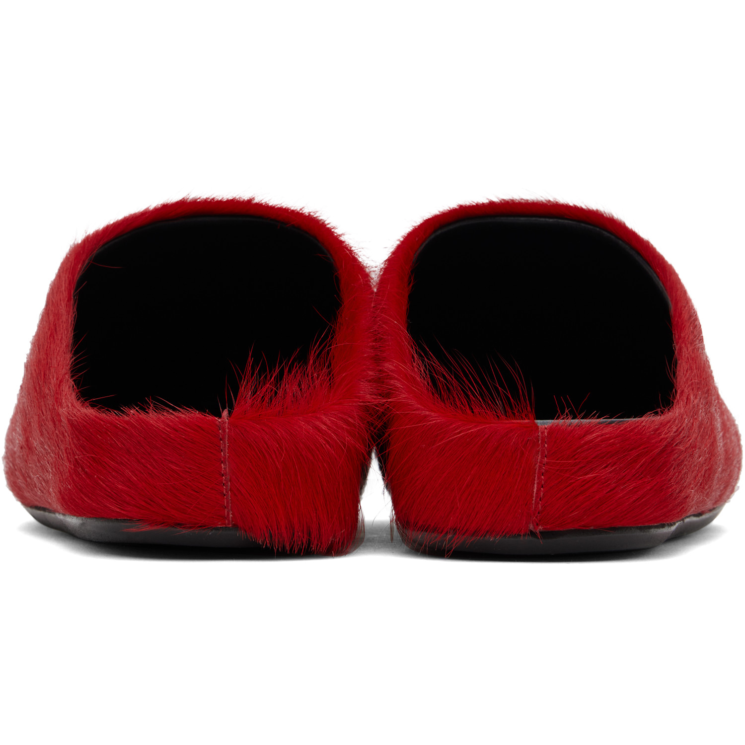  Marni Red Fussbett Sabot Slip-on Loafers 