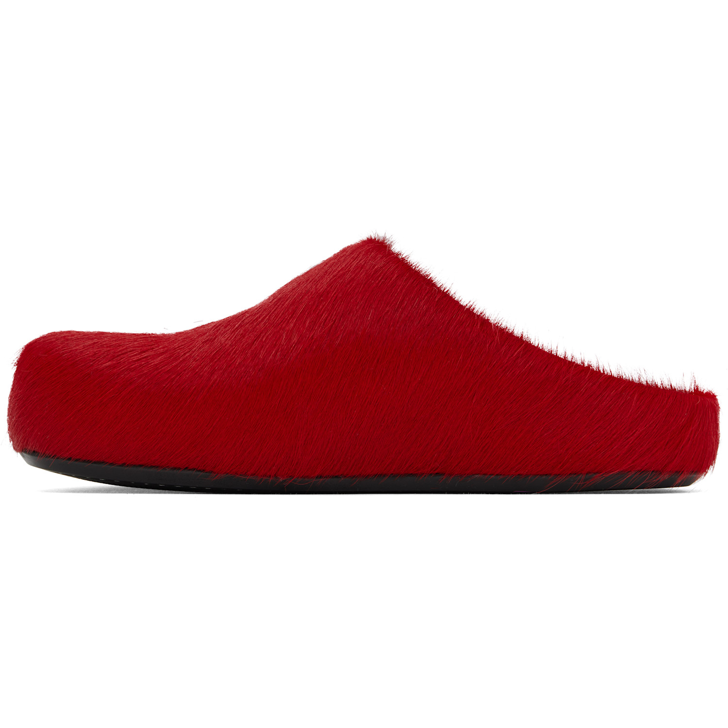 Marni Red Fussbett Sabot Slip-on Loafers 