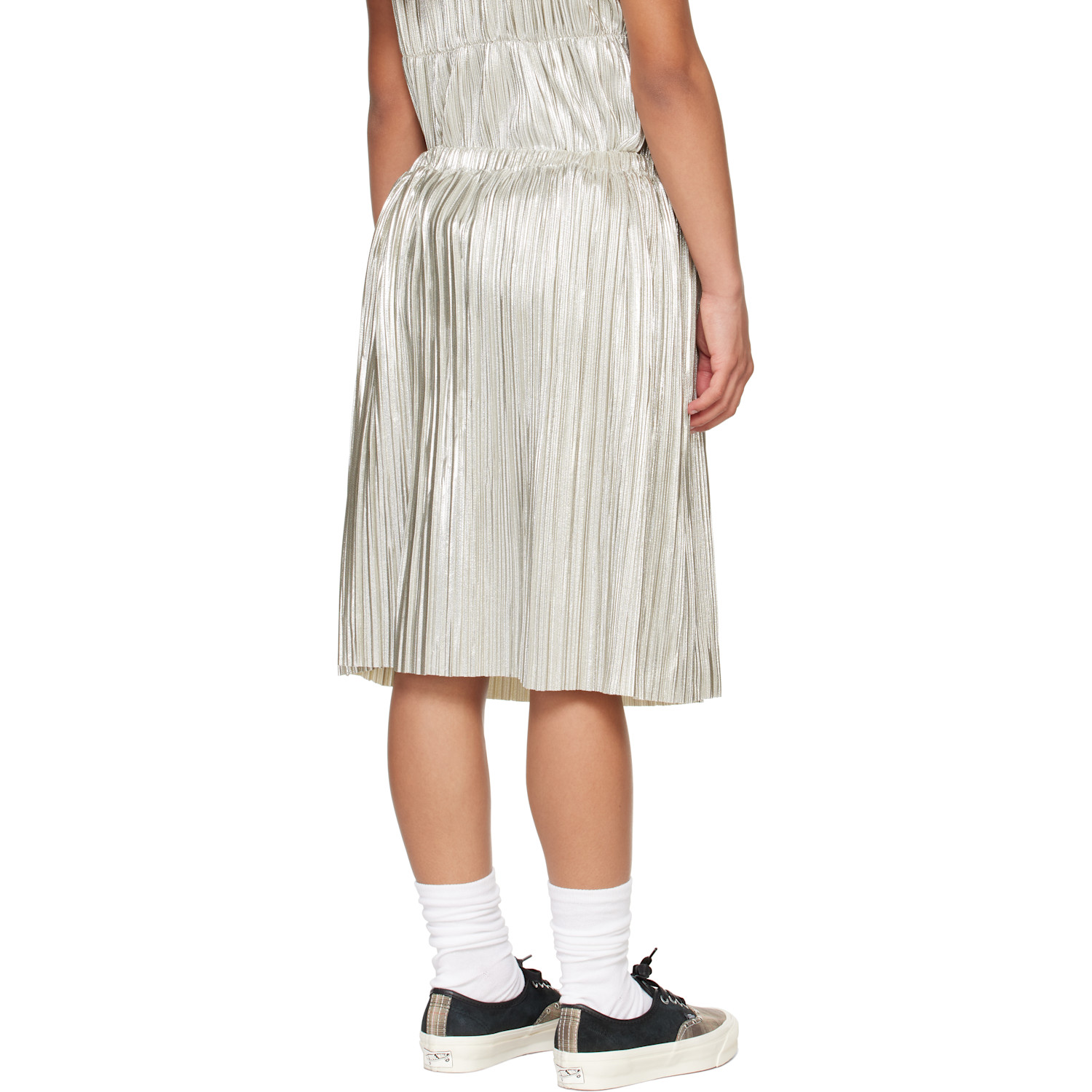  Marni Kids Silver Pleated Skirt 