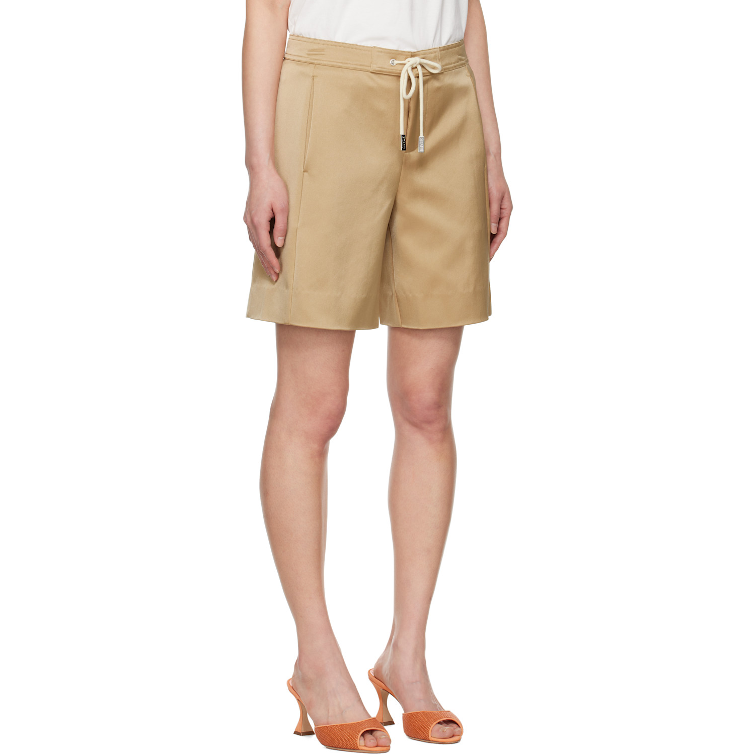  Staud Tan Mendoza Shorts 
