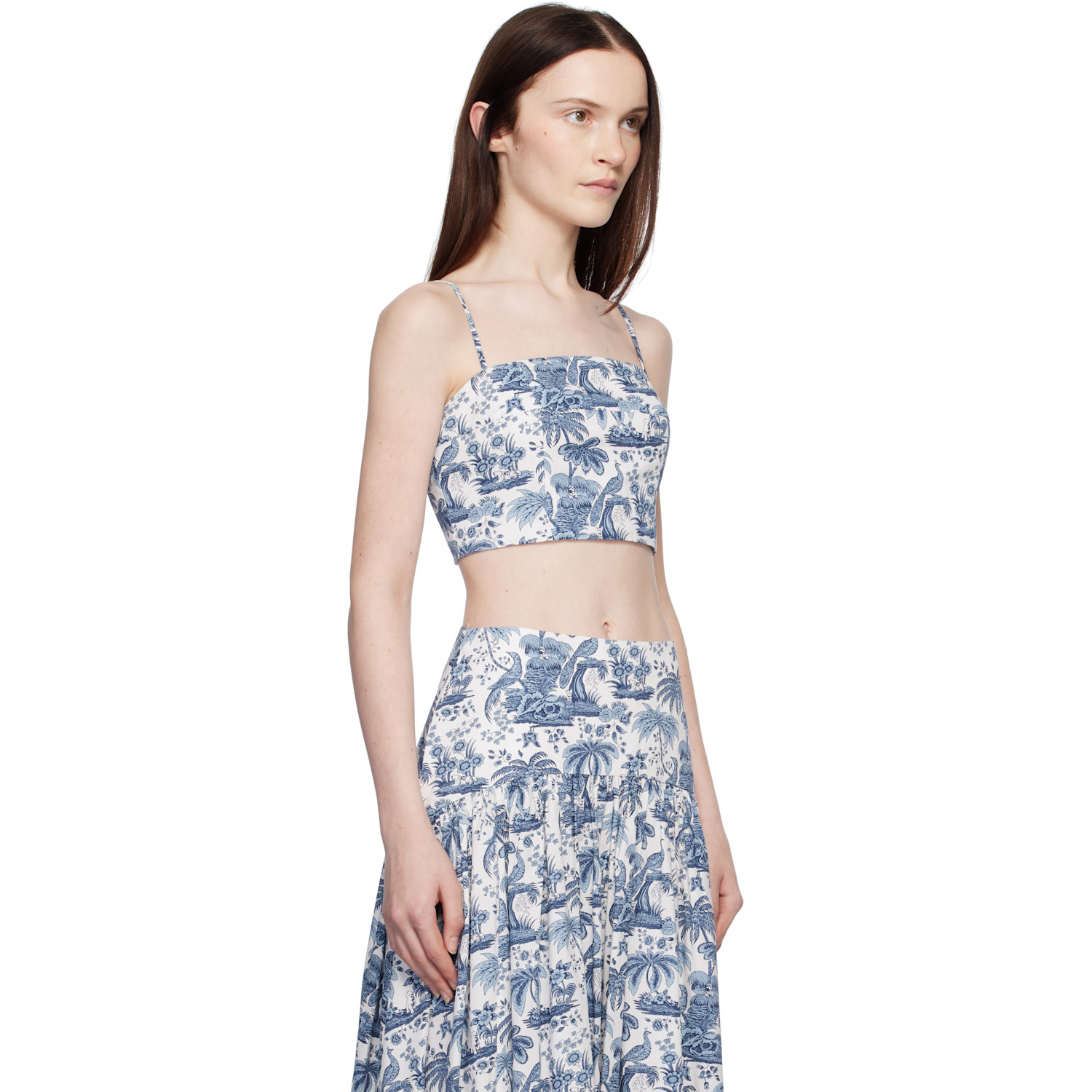  Staud Blue & White Federico Camisole 