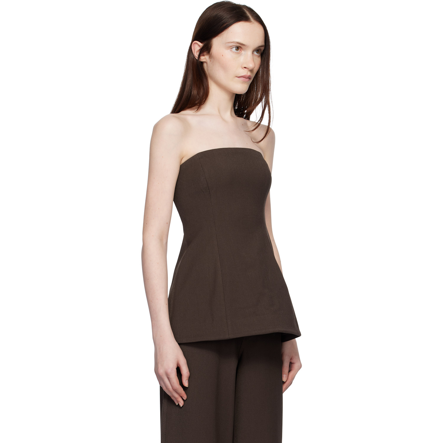  Staud Brown Silvia Tube Top 