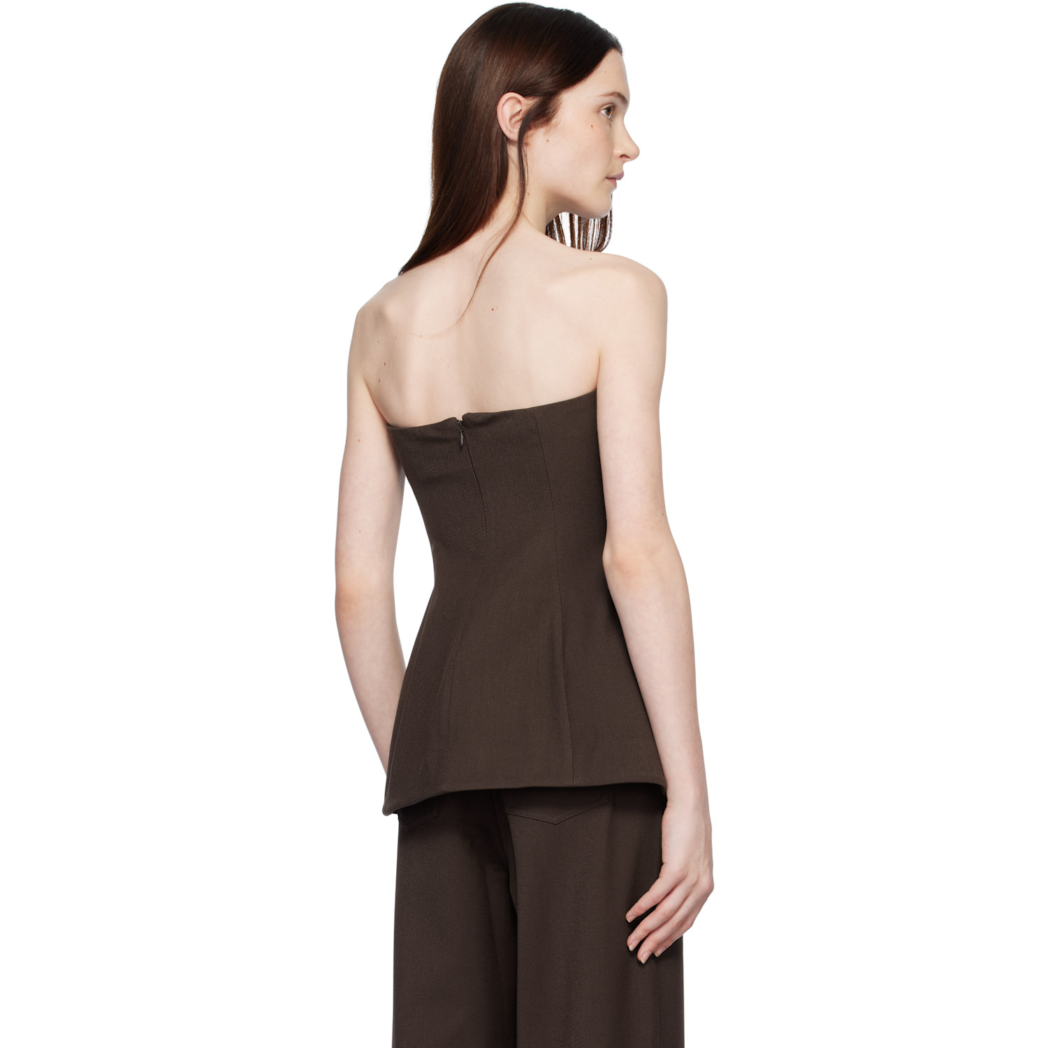  Staud Brown Silvia Tube Top 