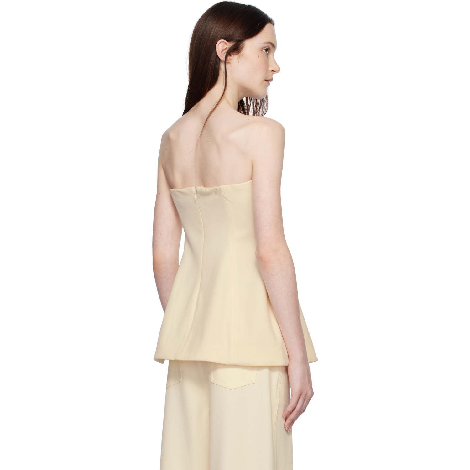 Staud Off-white Silvia Tube Top 