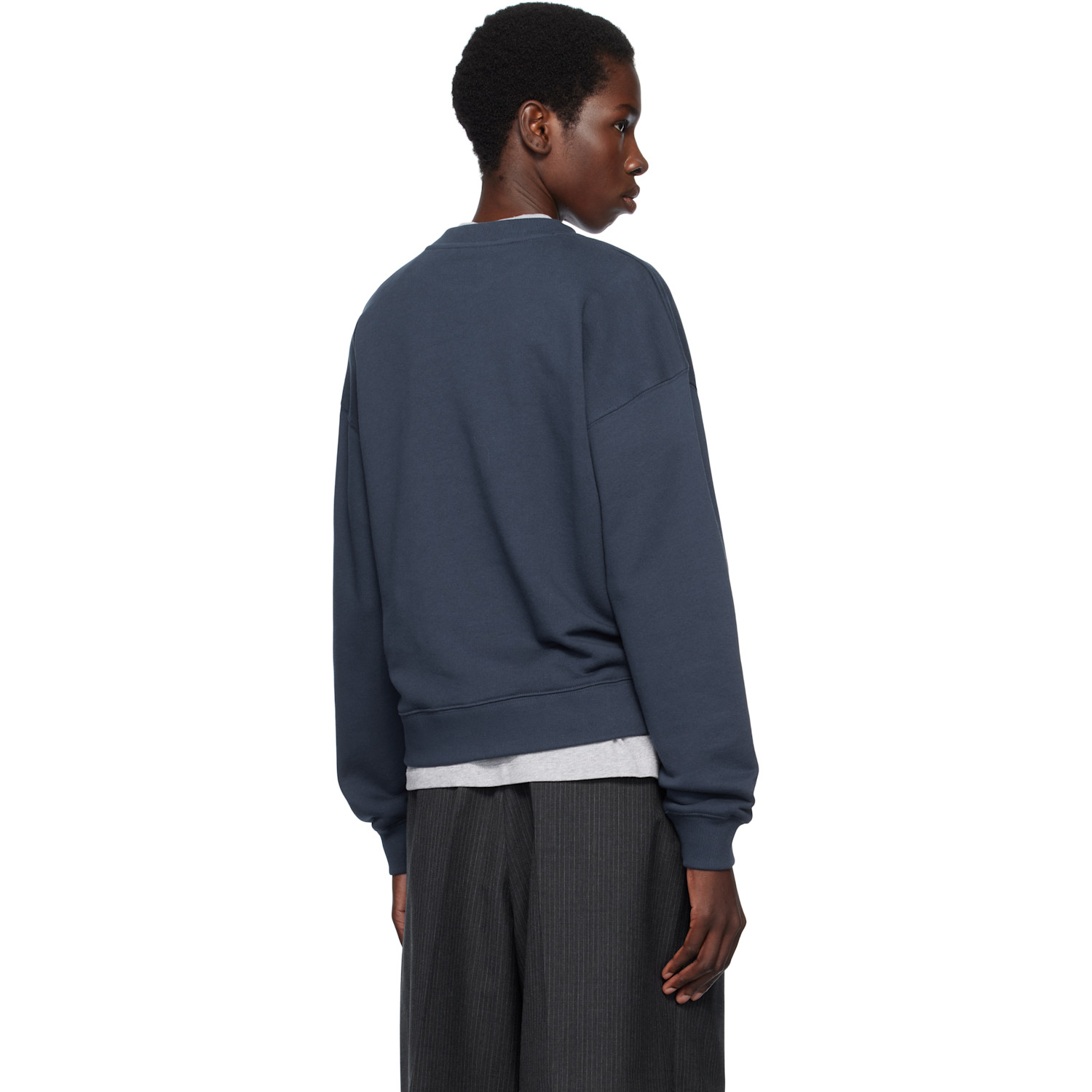  Maison Kitsuné Navy Bold Fox Head Patch Comfort Sweatshirt 