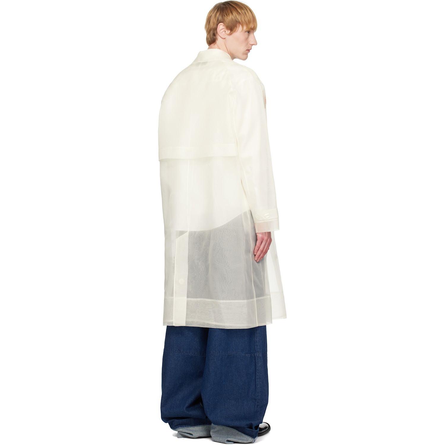  Simone Rocha Off-white Stuffed Carnation Car Coat 