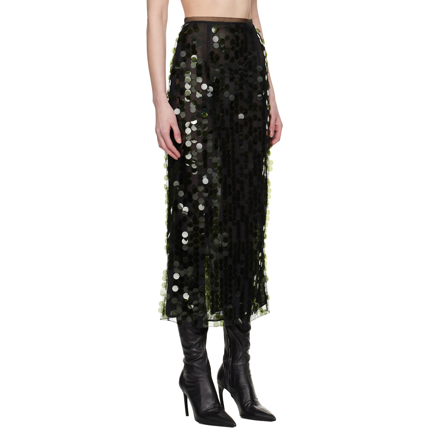 16arlington Green Dia Sequin Midi Skirt 