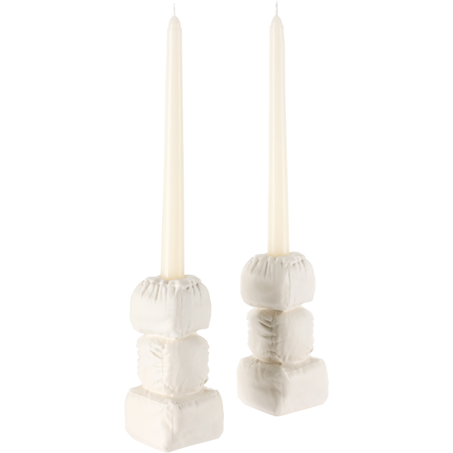  Completedworks White Stuffed Candle Holders 