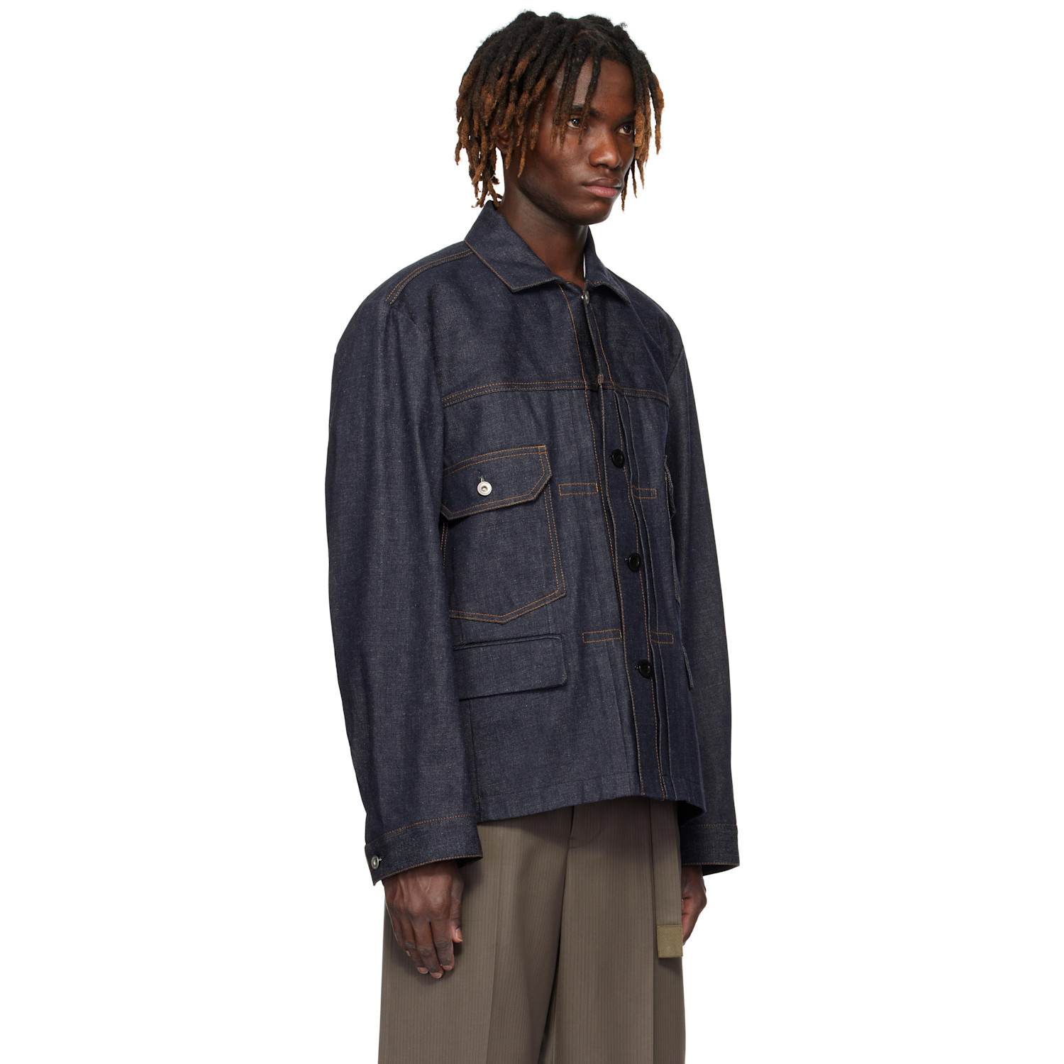  Sacai Indigo Flap Pocket Denim Jacket 