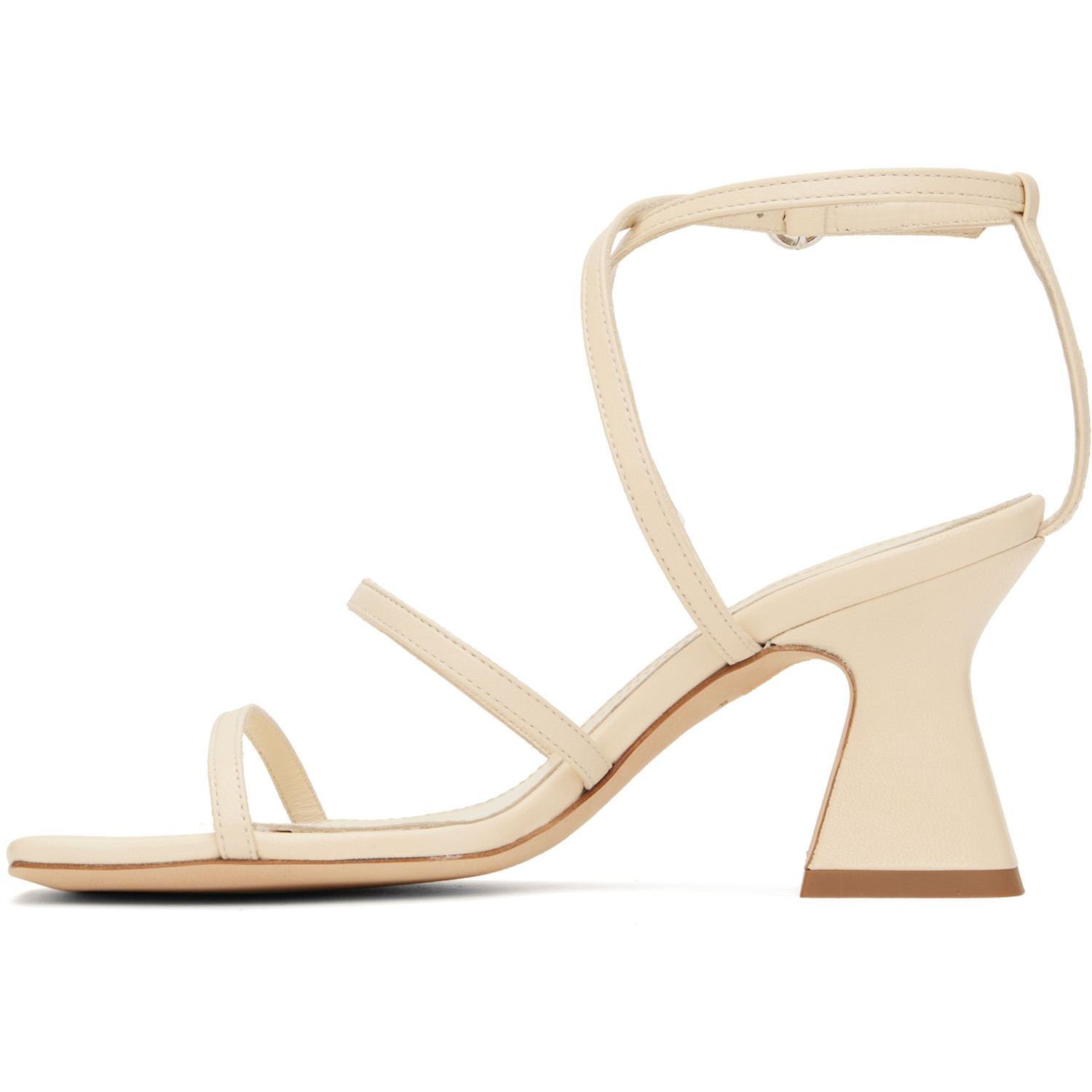  Aeyde Off-white Edda Leather Heeled Sandals 