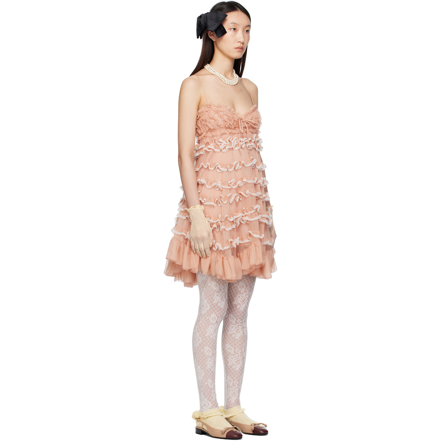  Valentino Pink Chiffon Minidress 