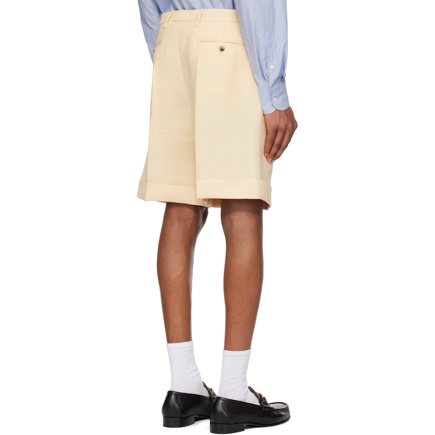  Valentino Beige Rolled Cuff Shorts 