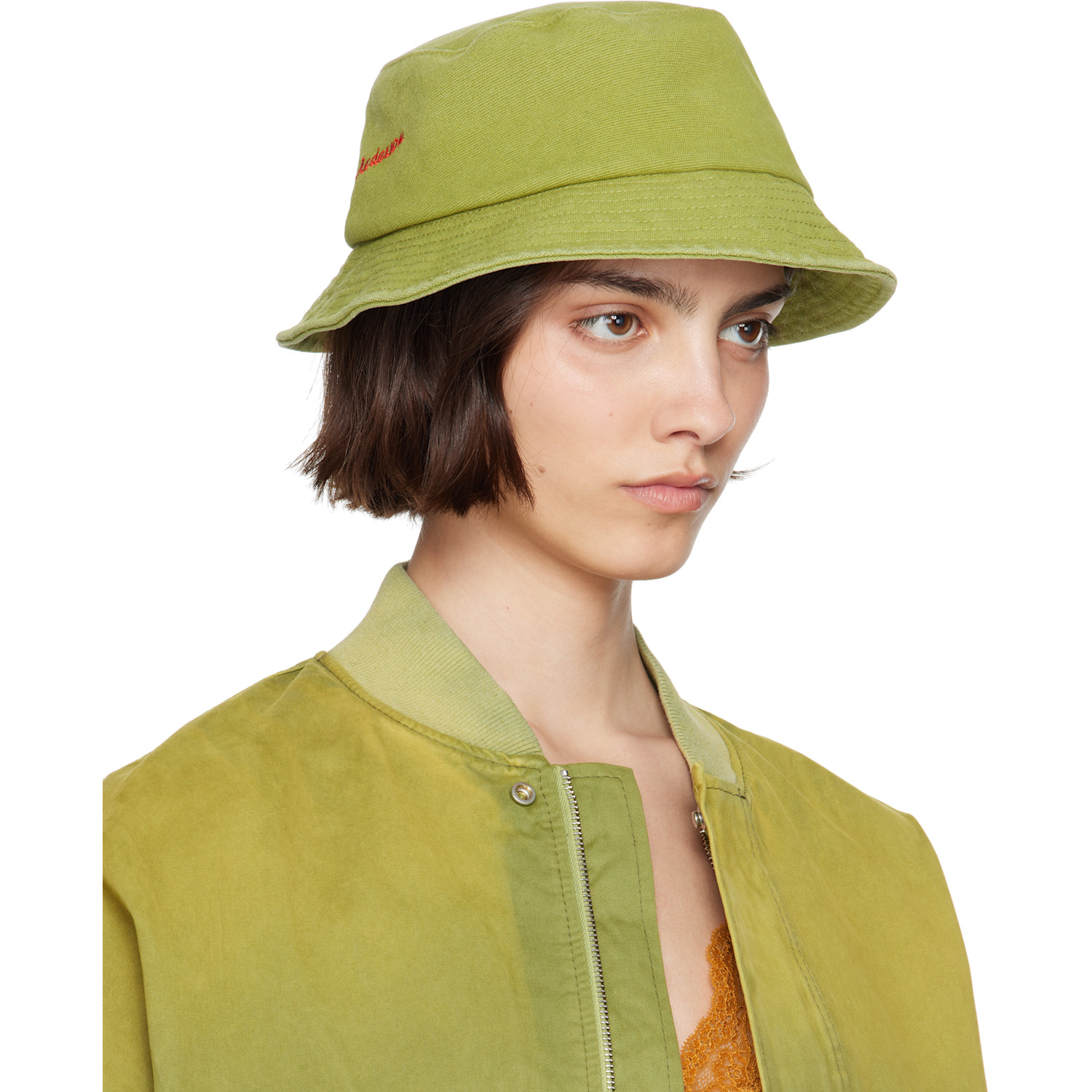  Jw Anderson Khaki Anchor Logo Bucket Hat 