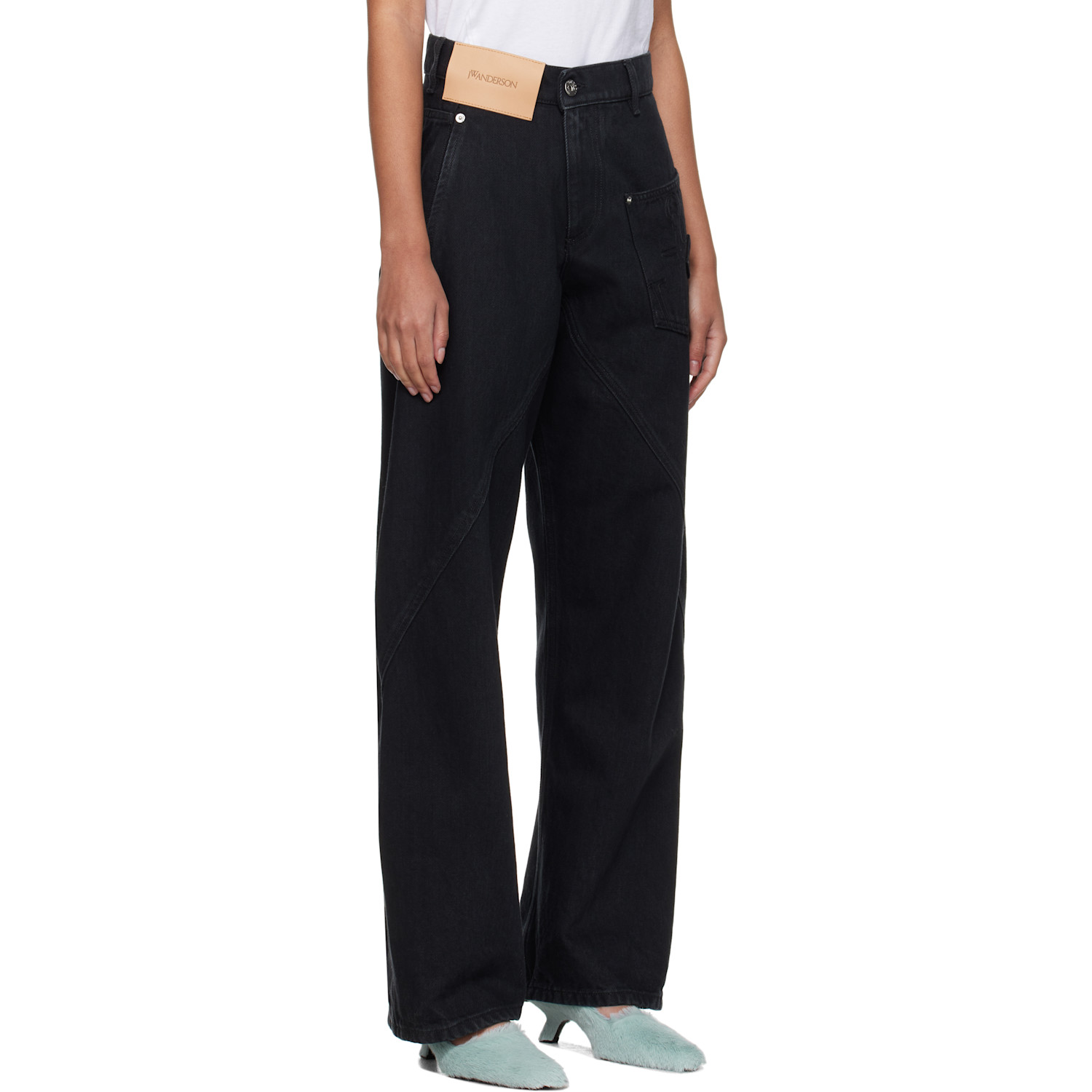  Jw Anderson Black Twisted Workwear Jeans 