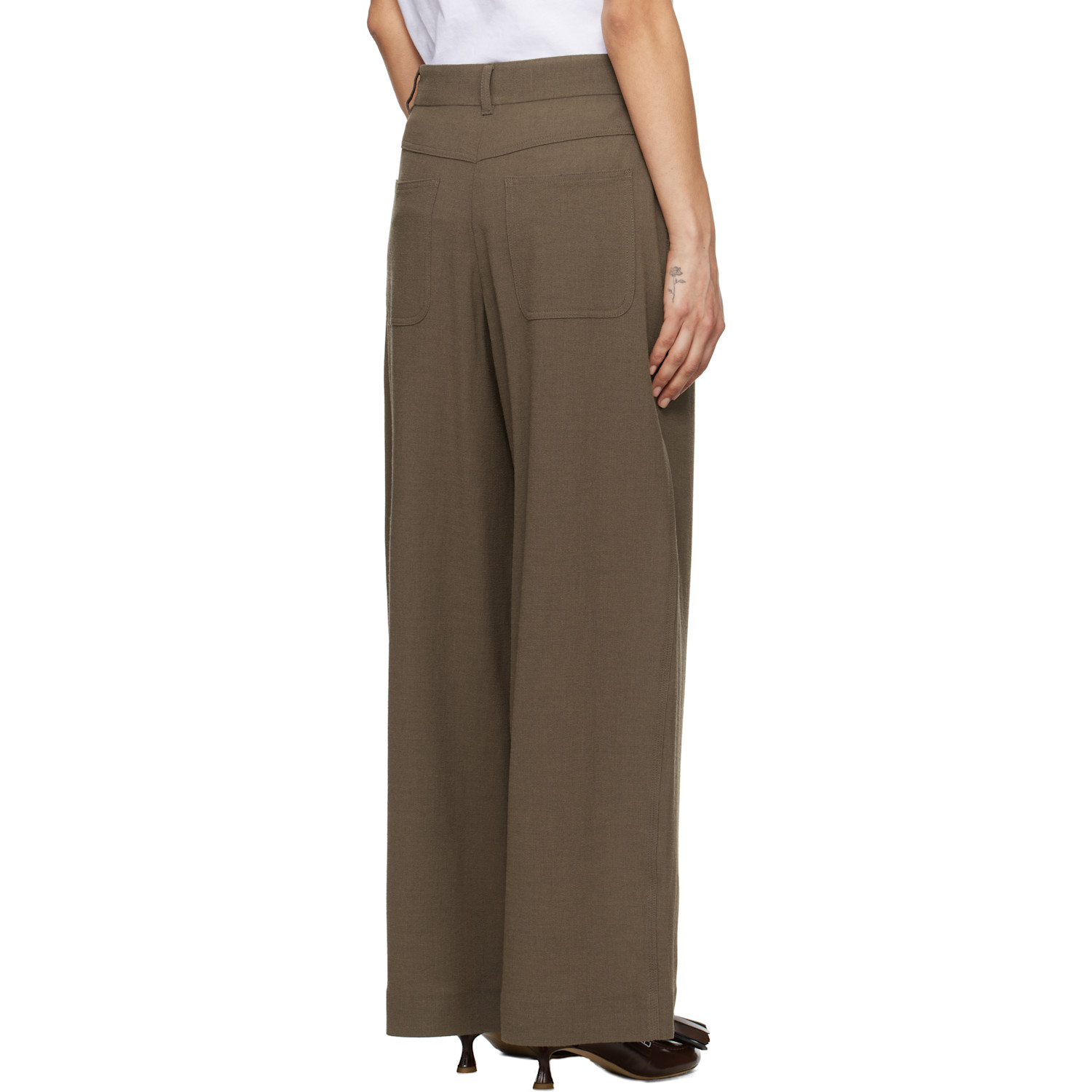  Jw Anderson Brown Straight Leg Trousers 