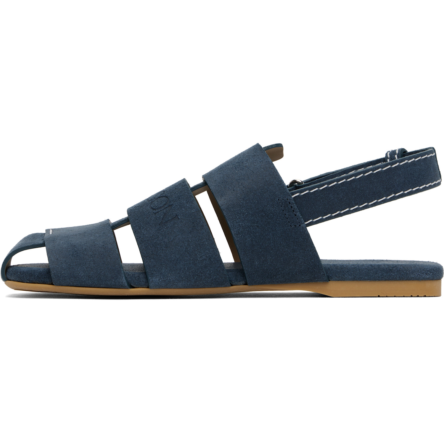  Jw Anderson Blue Stripe Flat Sandals 