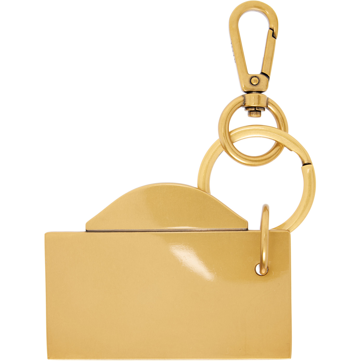  Ami Paris Gold Street Plate Keychain 