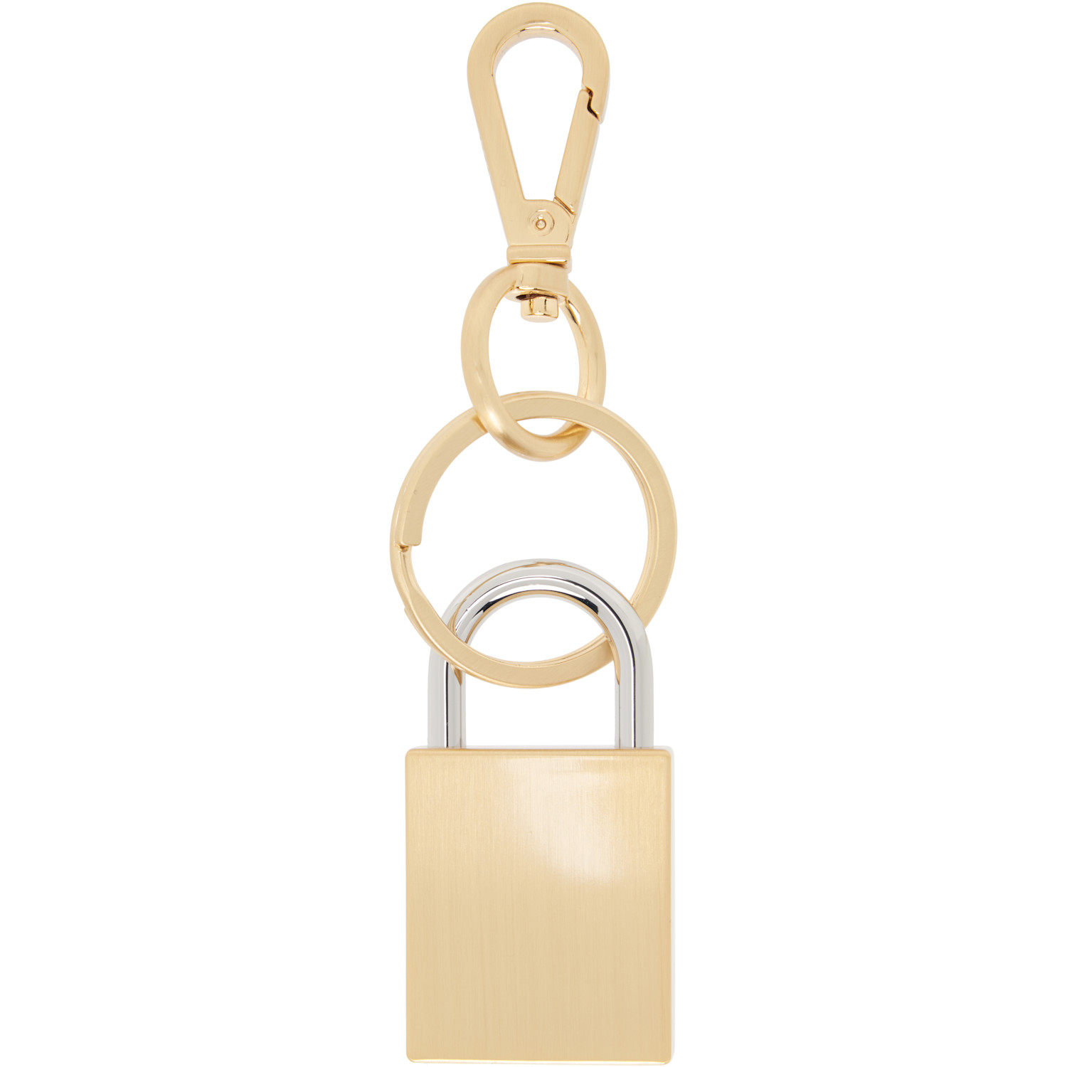  Ami Paris Gold Ami De Coeur Padlock Keychain 