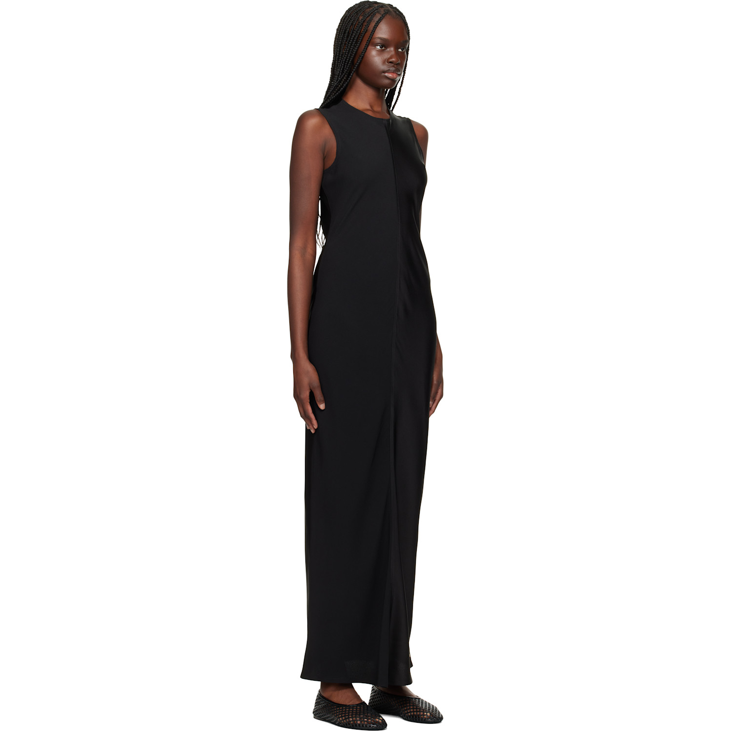  Ami Paris Black Straight Maxi Dress 