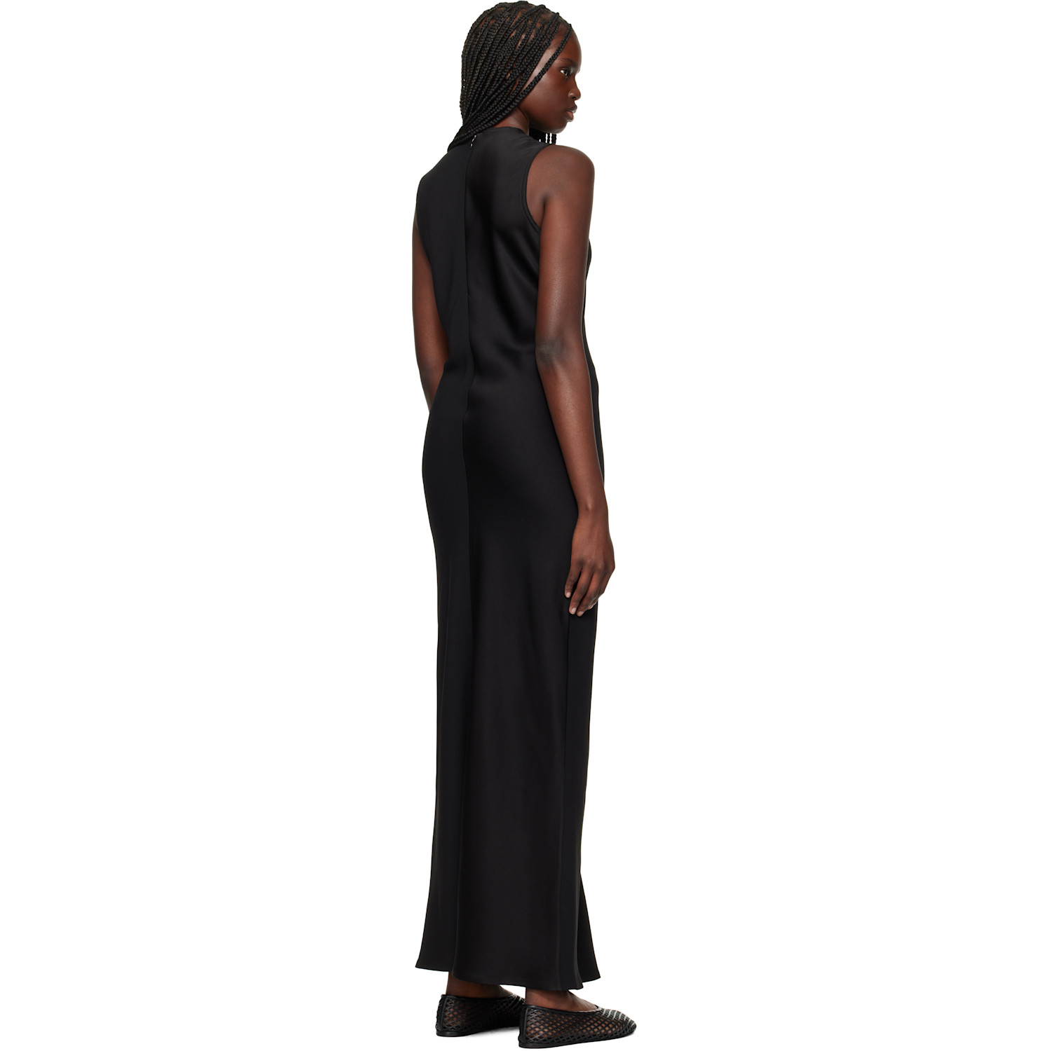  Ami Paris Black Straight Maxi Dress 