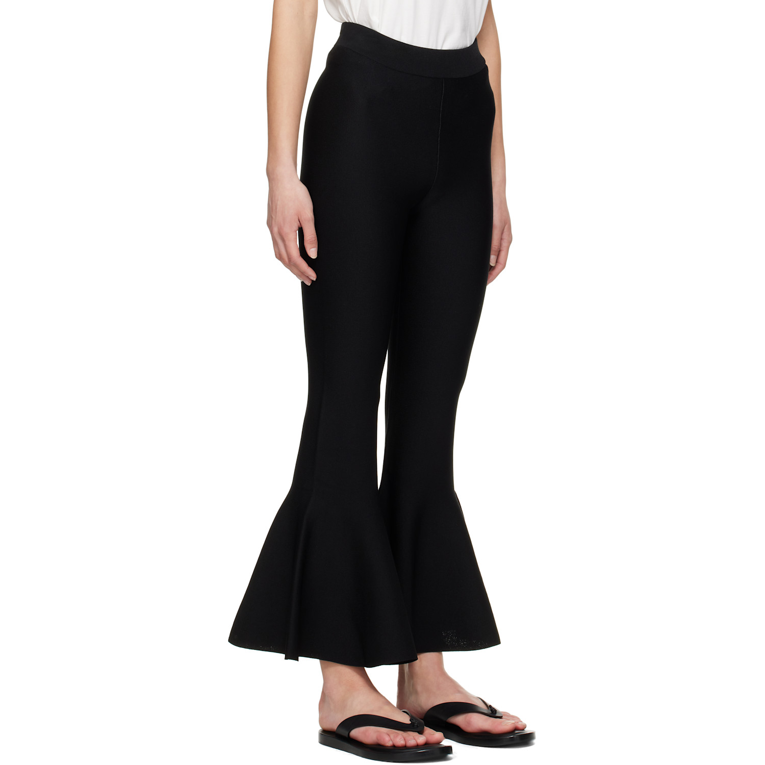  Ami Paris Black Godet Short Lounge Pants 