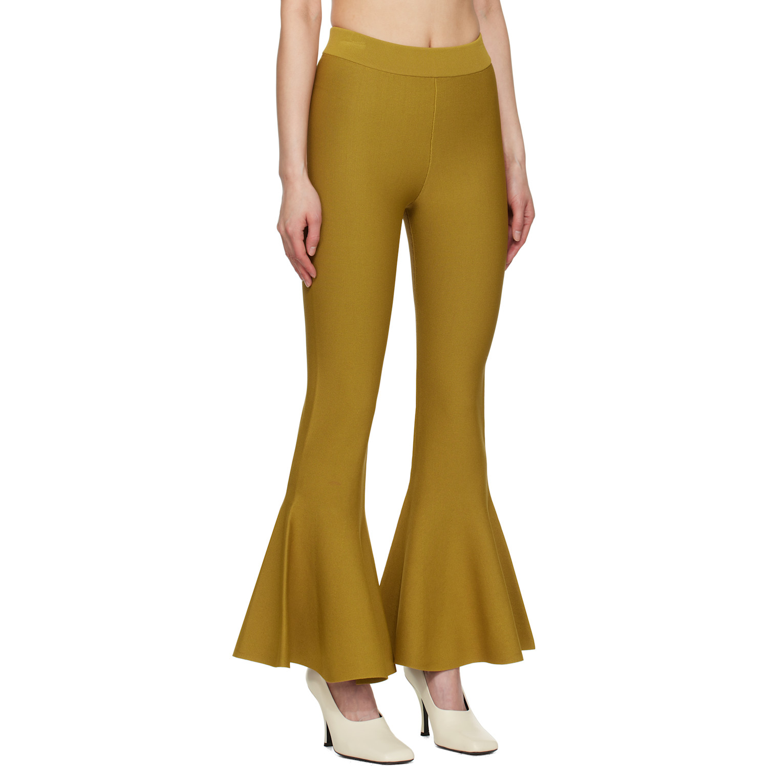  Ami Paris Yellow Godet Short Lounge Pants 