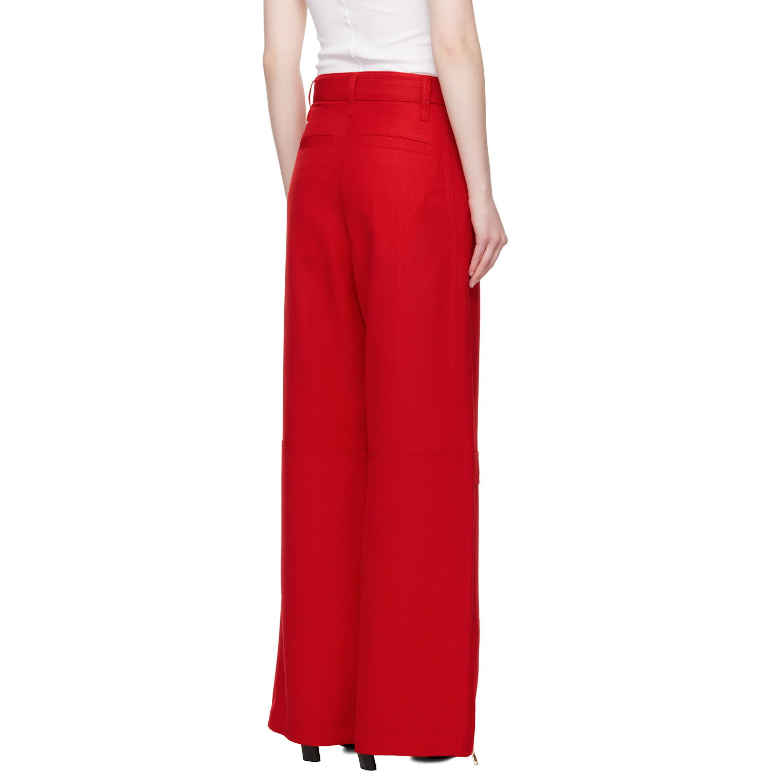  Ami Paris Red Wool Cargo Pants 