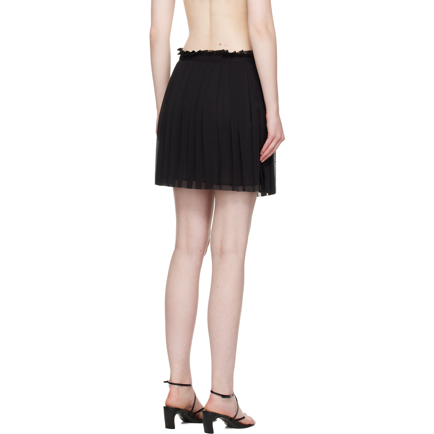  Ami Paris Black Pleated Miniskirt 