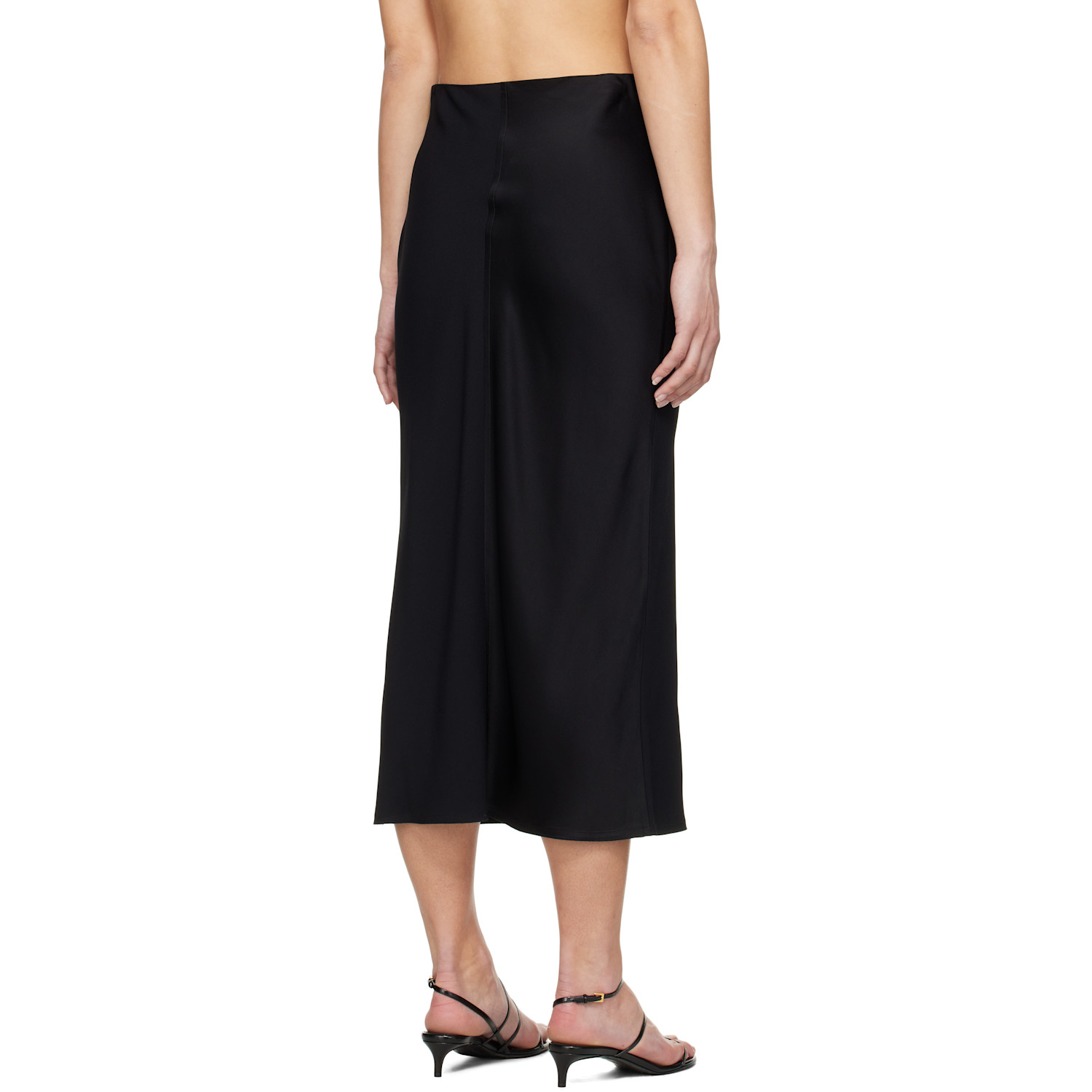  Ami Paris Black Straight Midi Skirt 