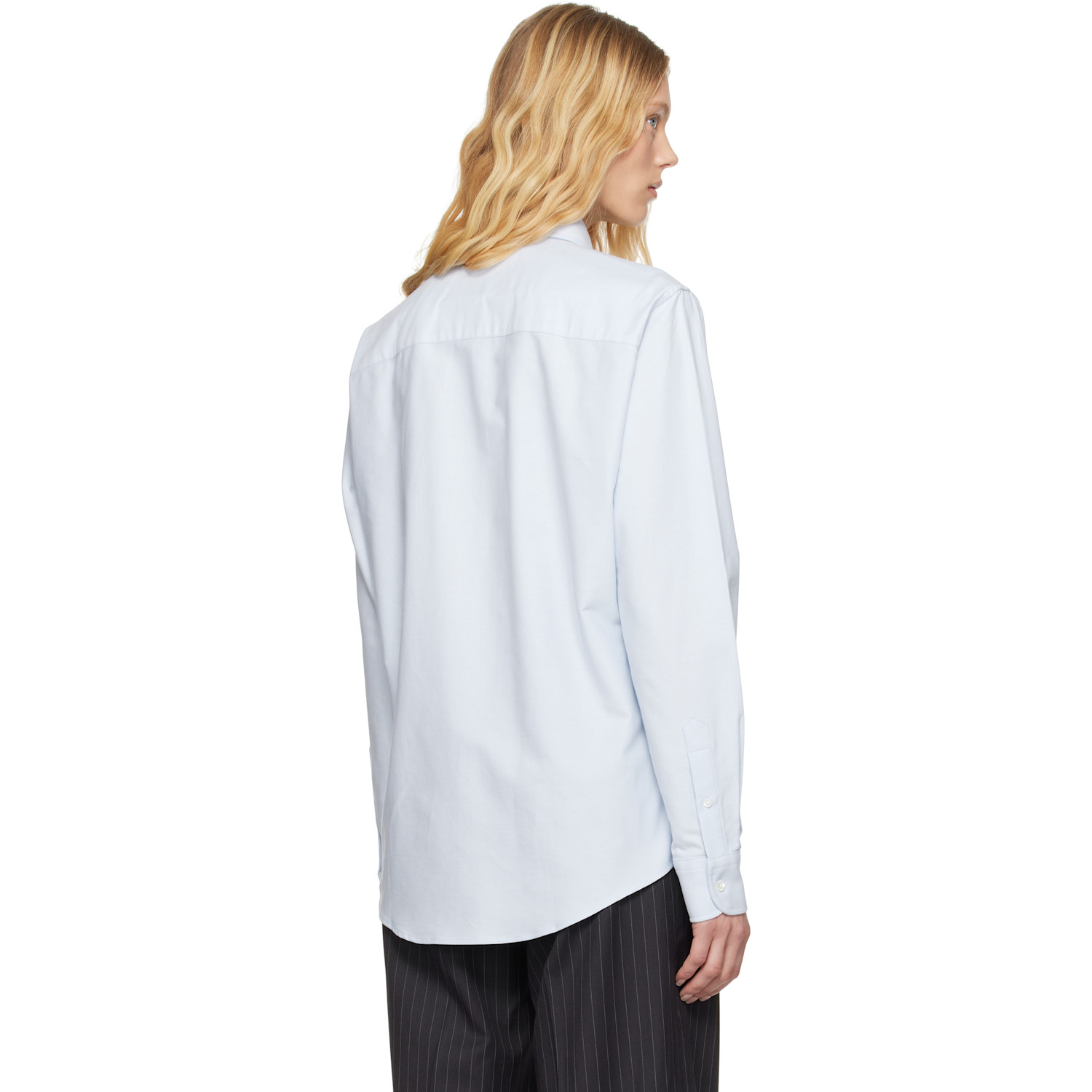  Ami Paris Blue Cotton Button-down Ami De Coeur Shirt 