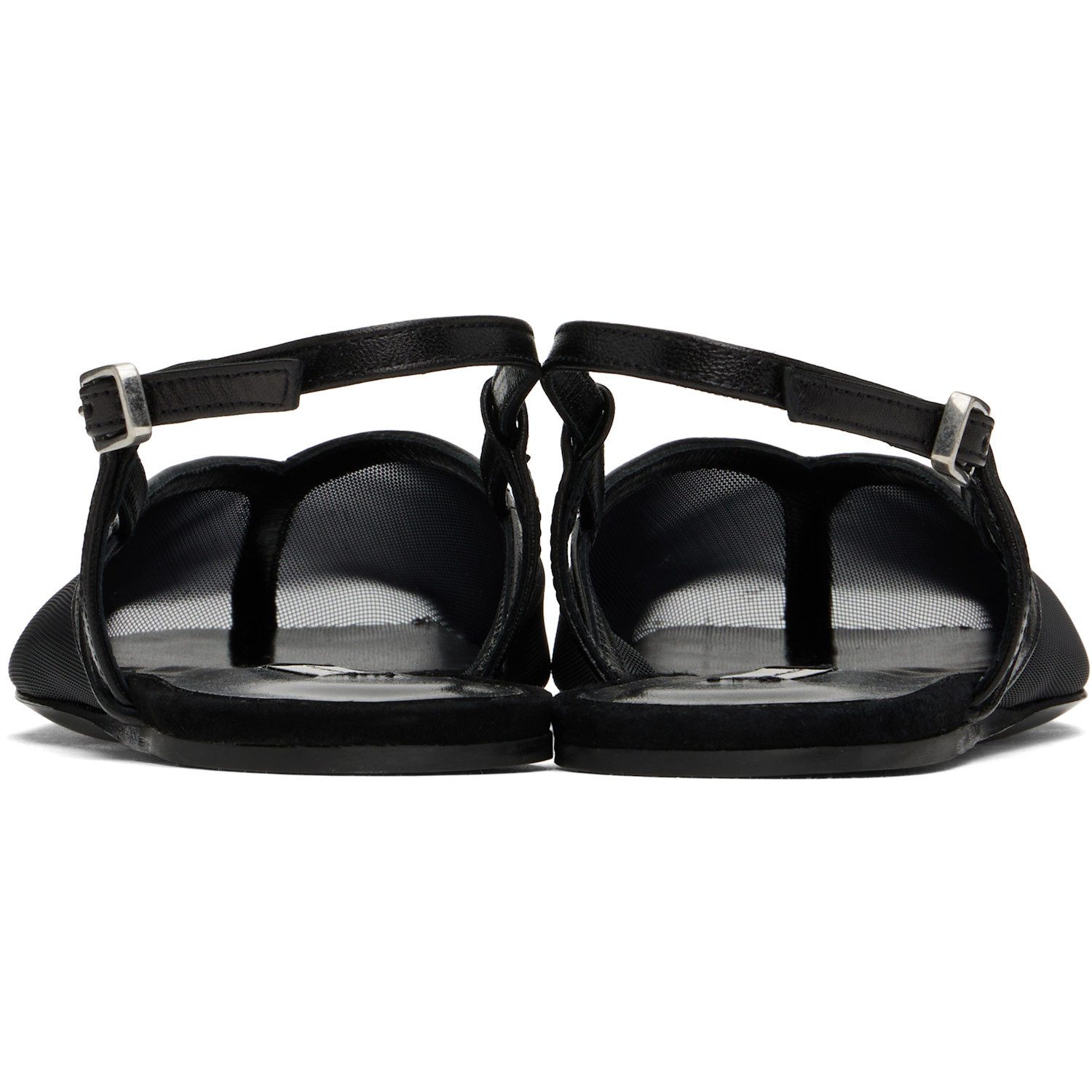  Ami Paris Black Slingback Ballerina Flats 