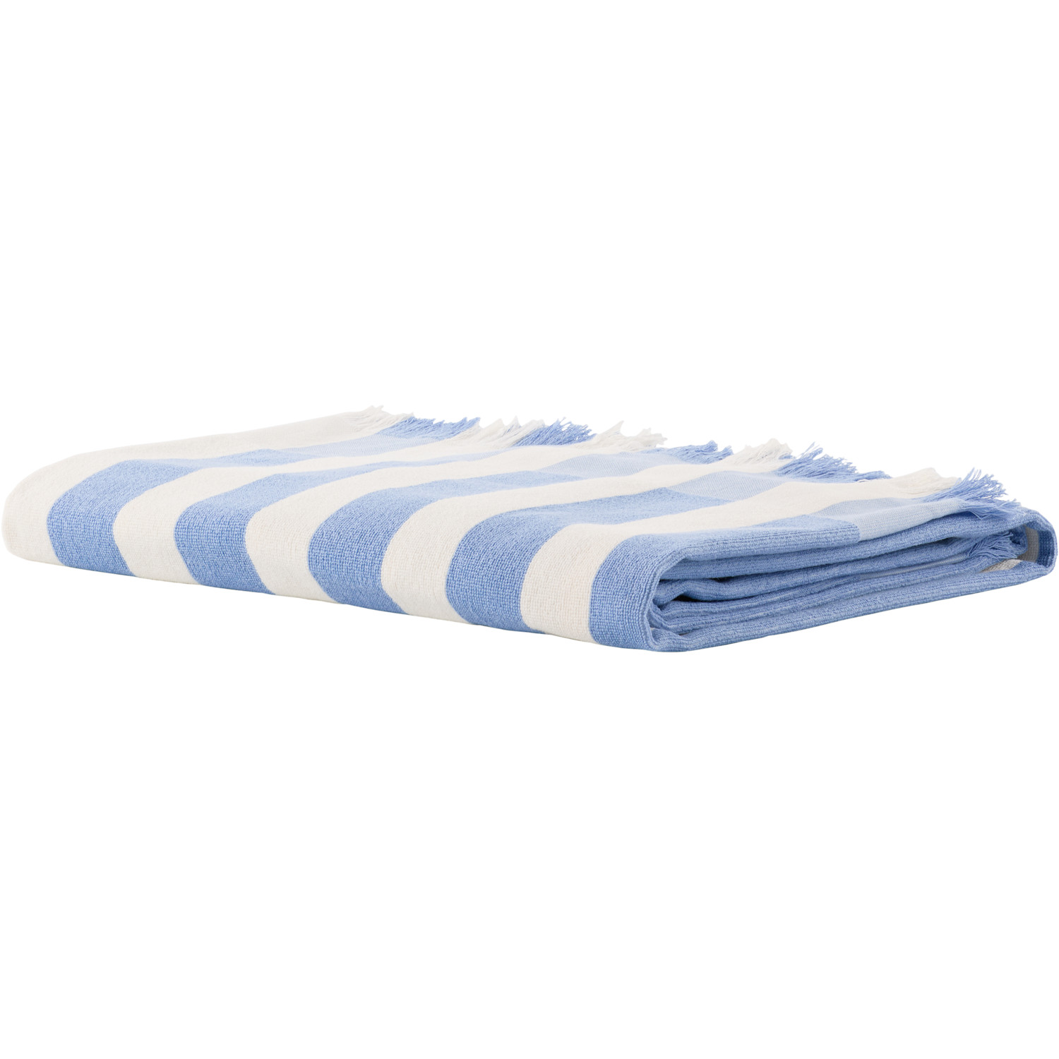  Tekla Blue & Off-white Striped Beach Towel 
