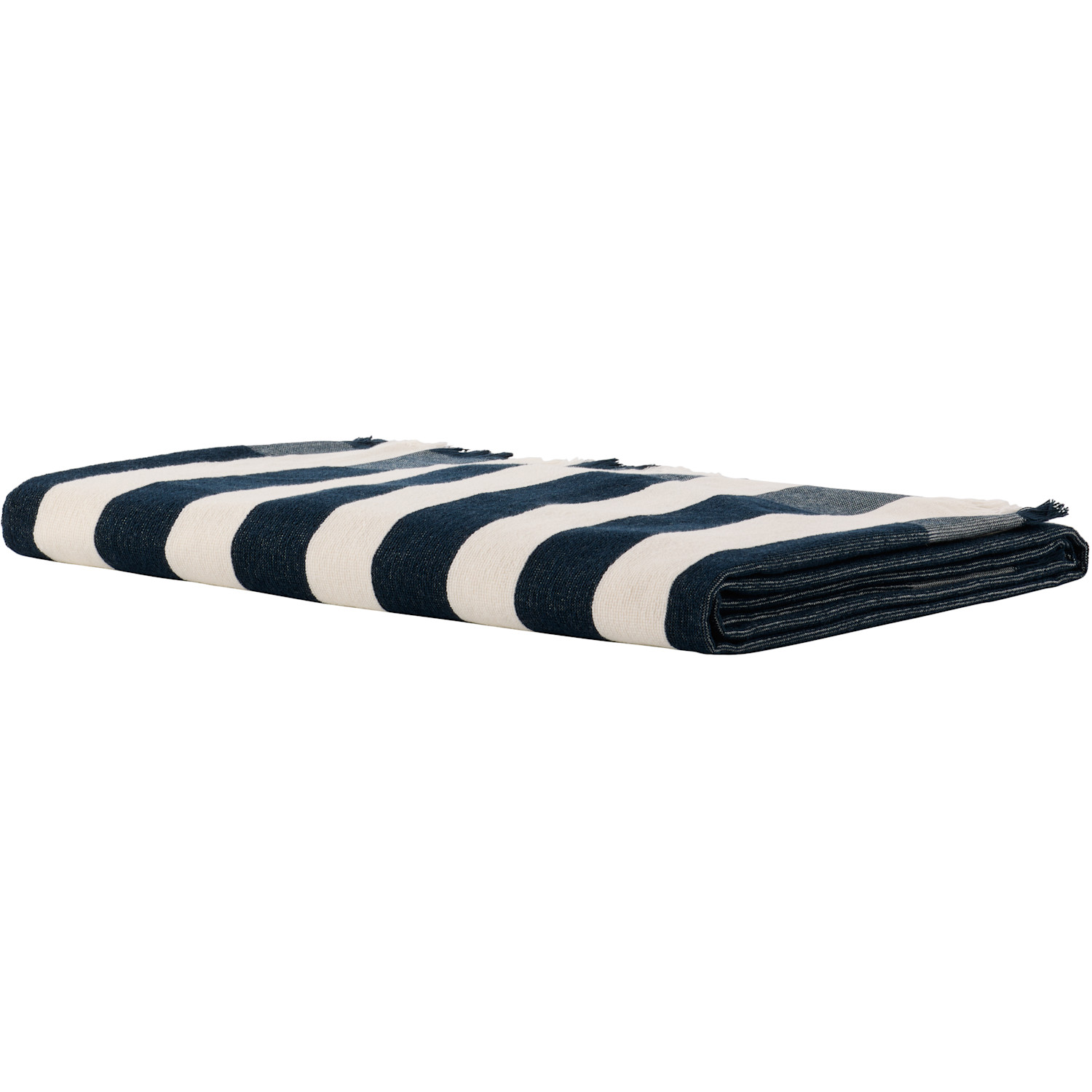  Tekla Black & Off-white Striped Beach Towel 