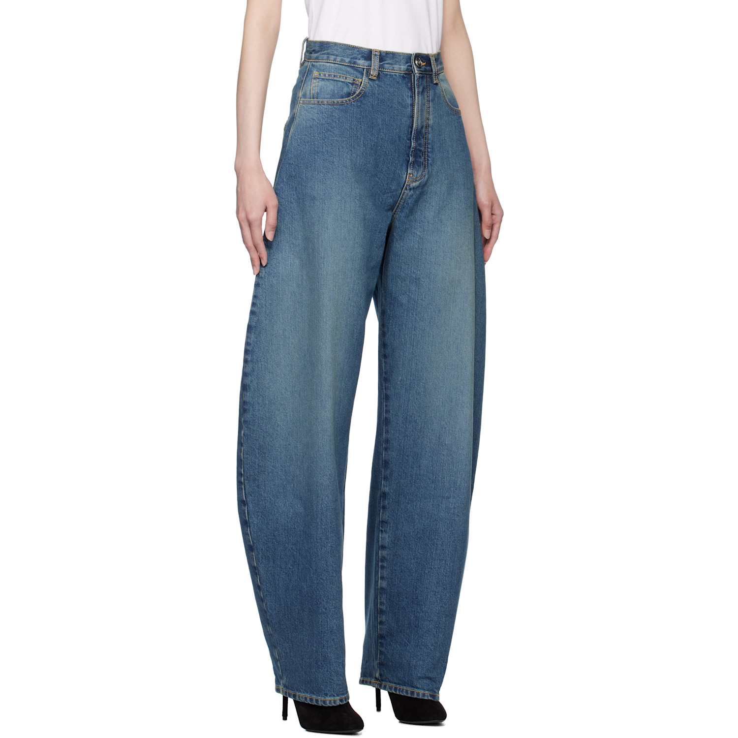  Alaïa Blue Round Jeans 