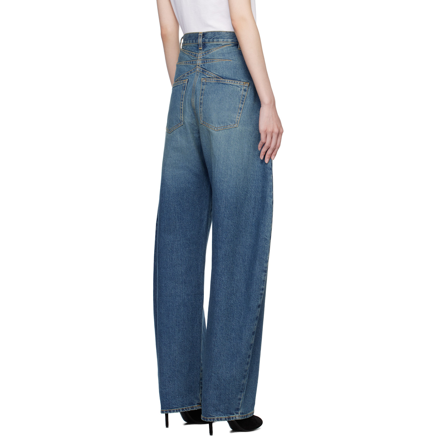  Alaïa Blue Round Jeans 