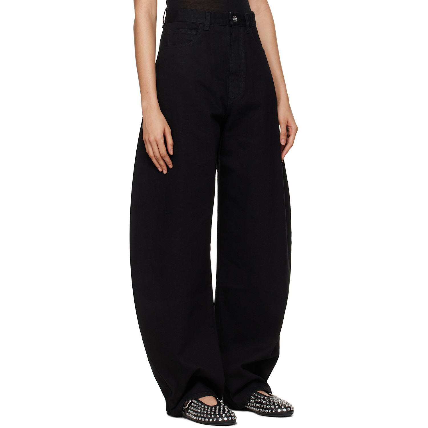  Alaïa Black Round Jeans 