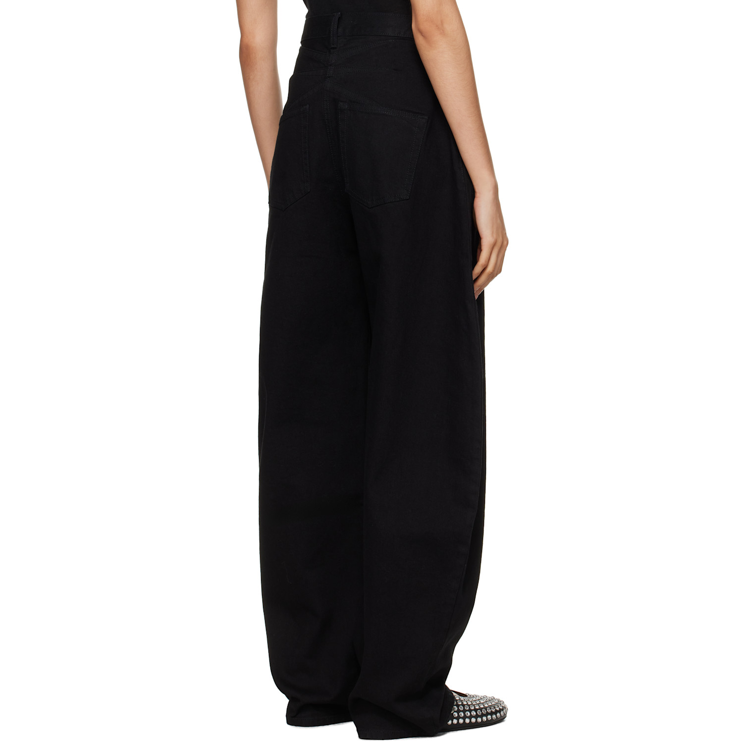 Alaïa Black Round Jeans 