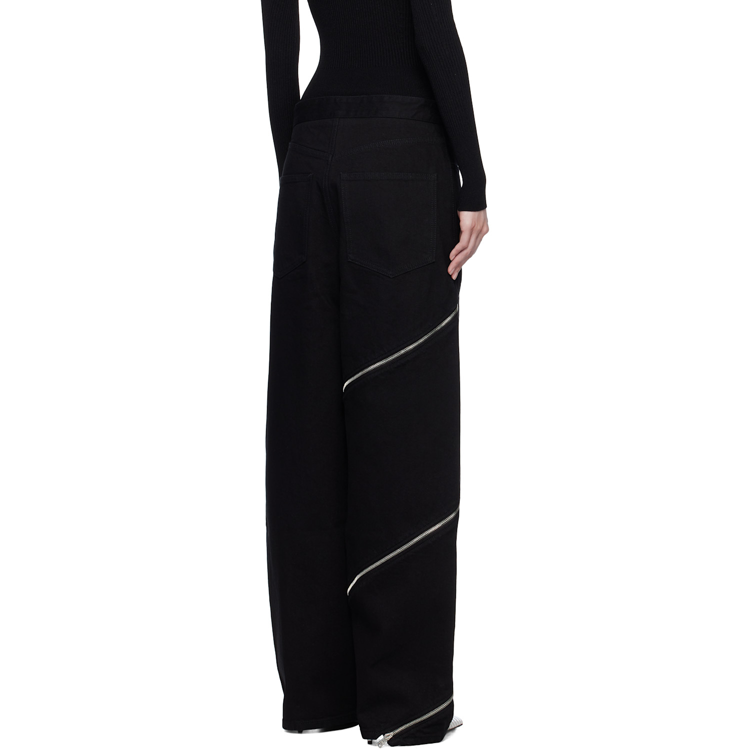  Alaïa Black Spiral Jeans 