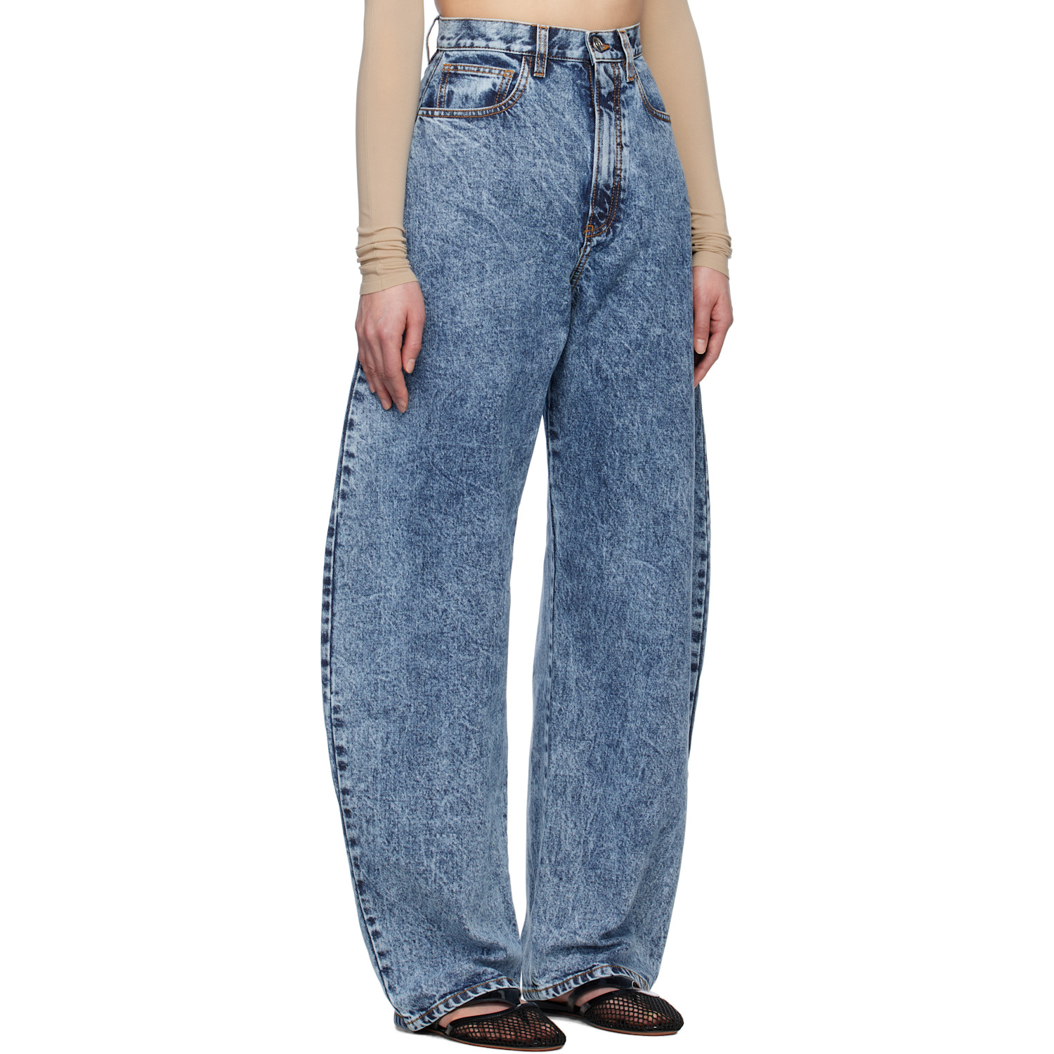  Alaïa Blue Round Jeans 
