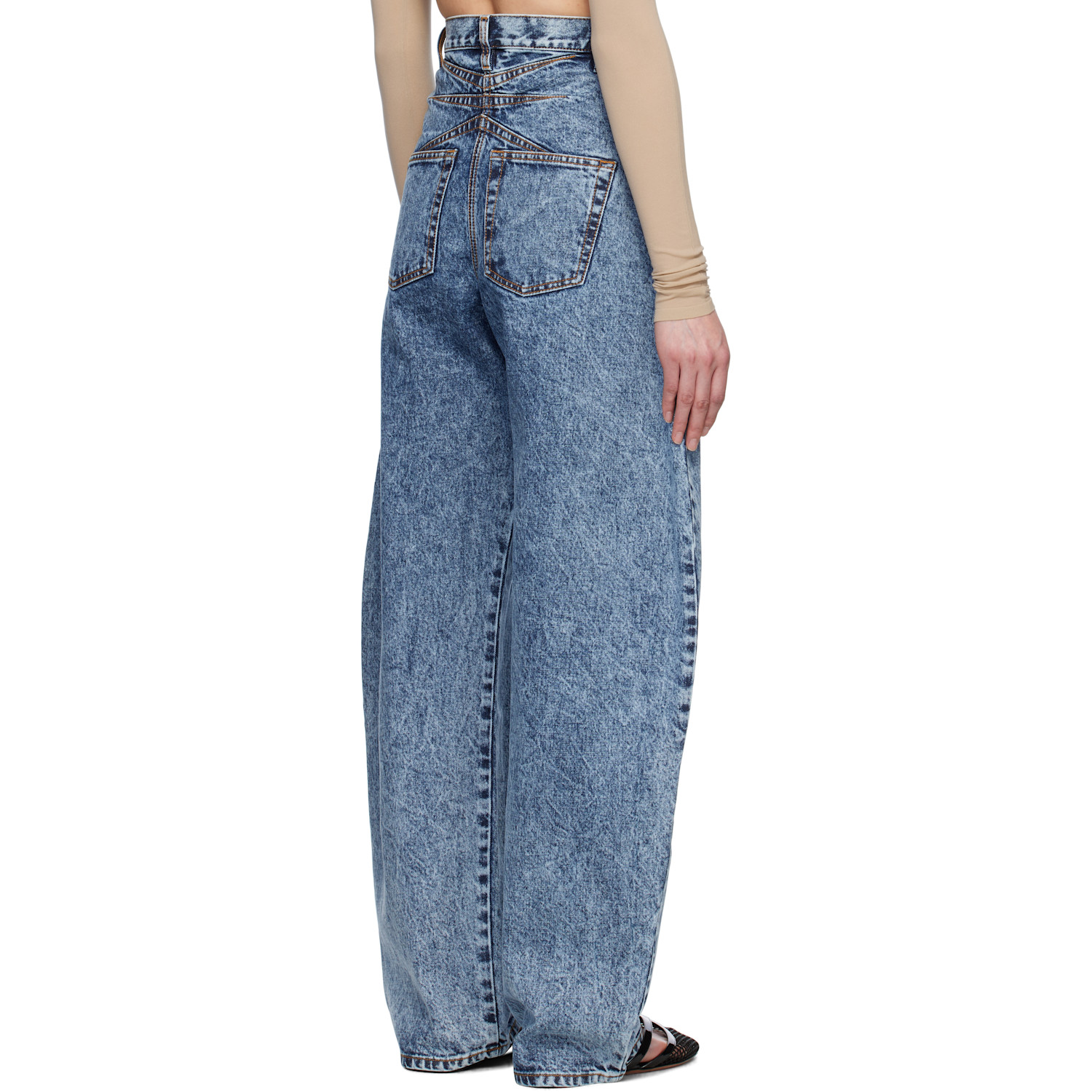  Alaïa Blue Round Jeans 