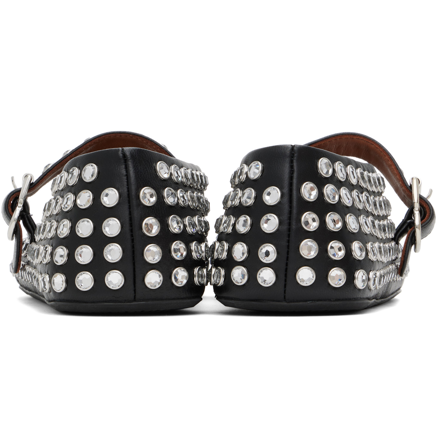  Alaïa Black Strass Ballerina Flats 