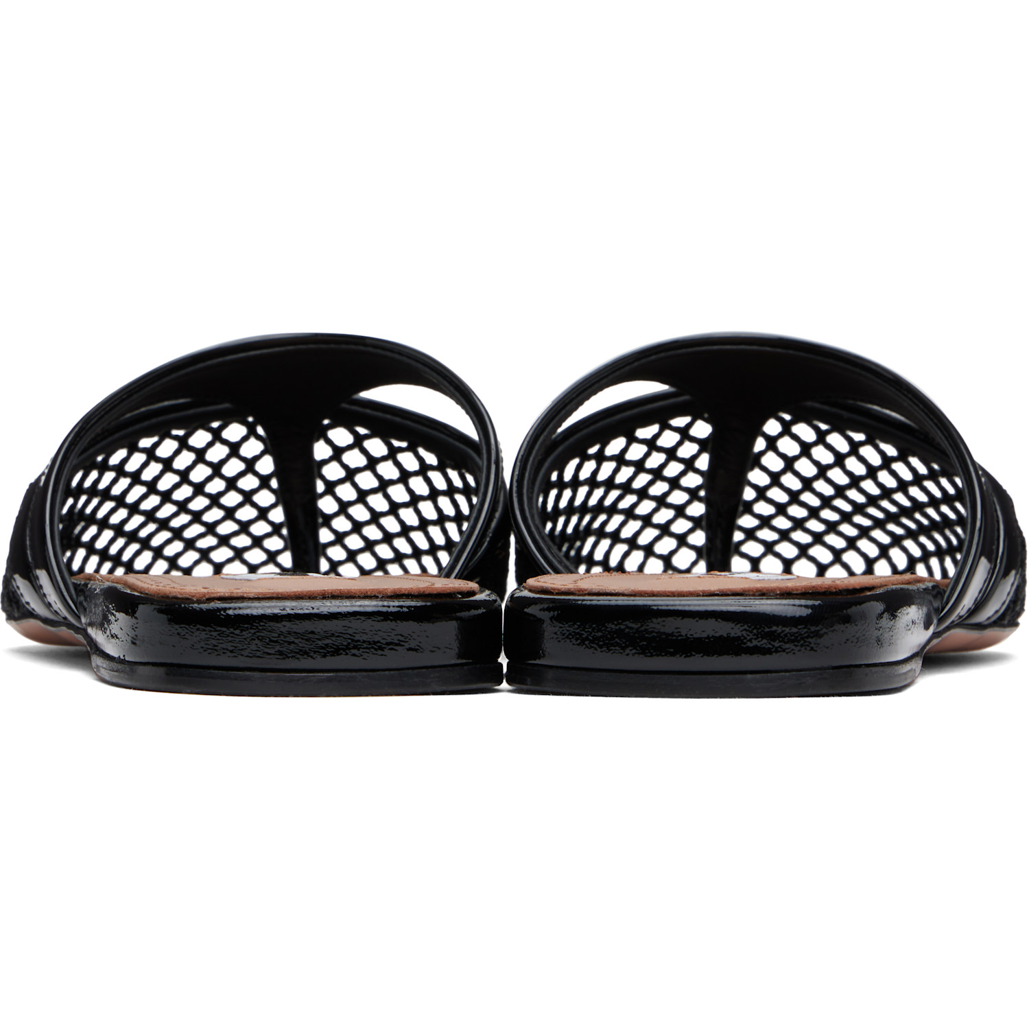  Alaïa Black Net Fi Fishnet Mules 