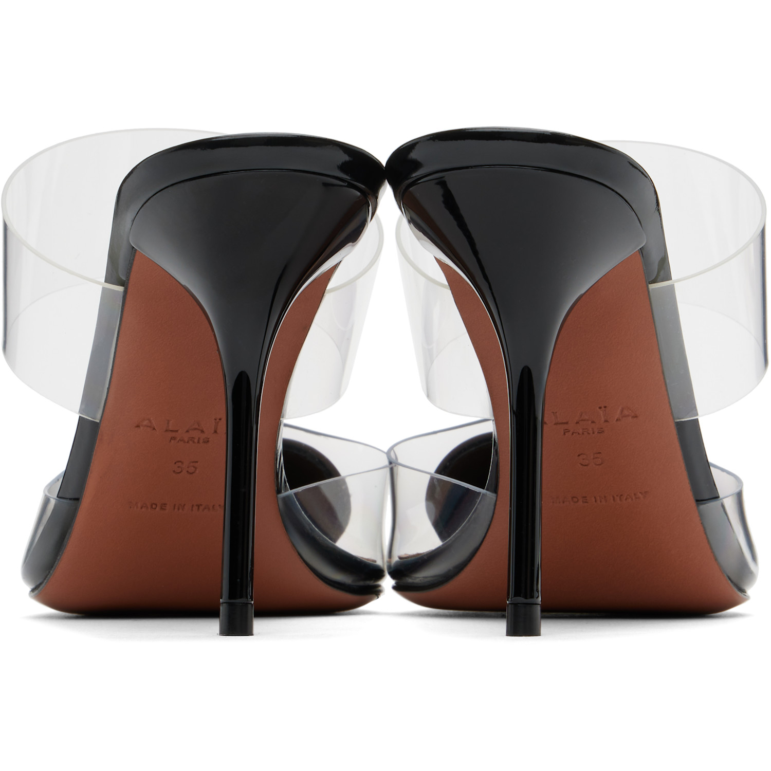  Alaïa Black Le Coeur Mules 