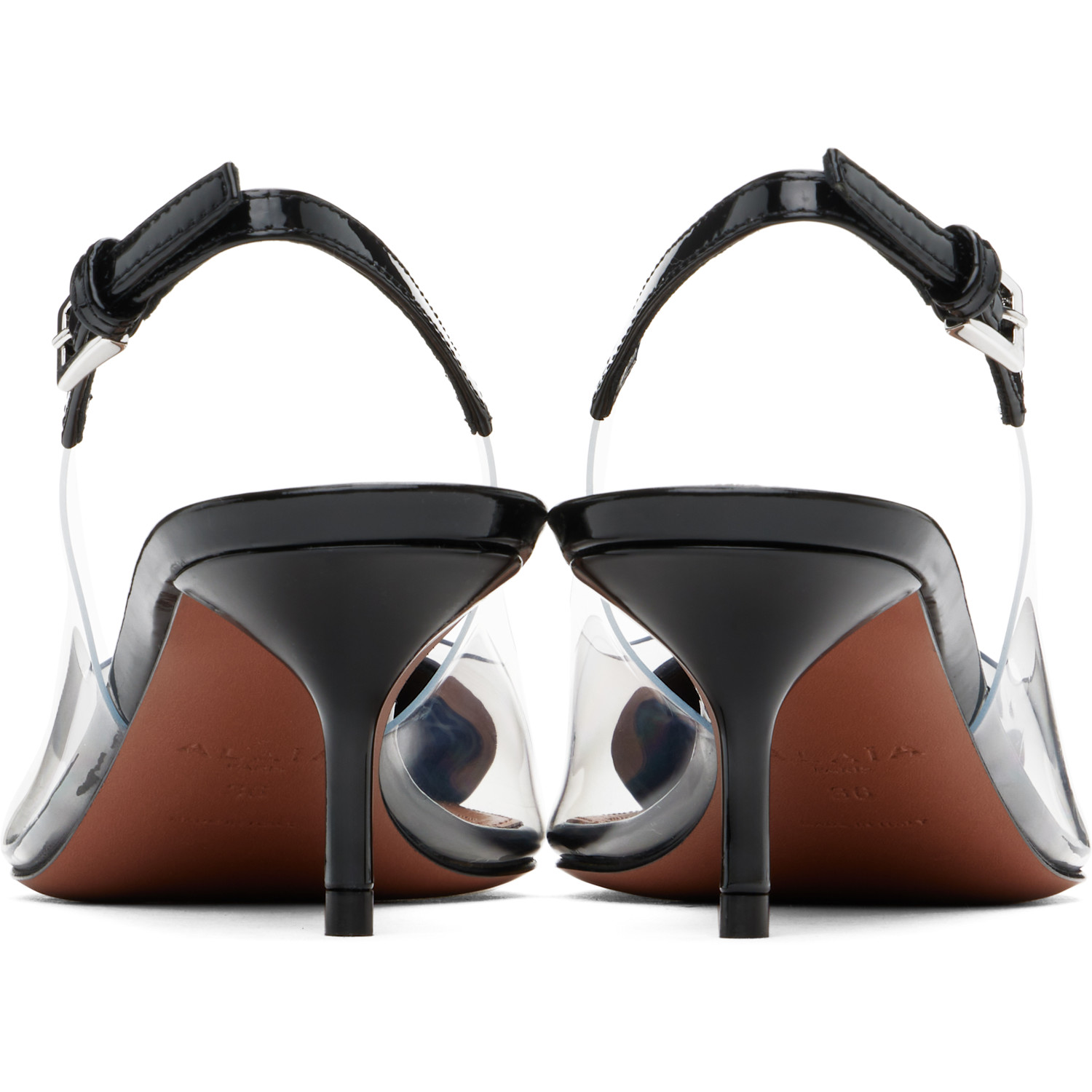  Alaïa Black Le Coeur Slingback Heels 