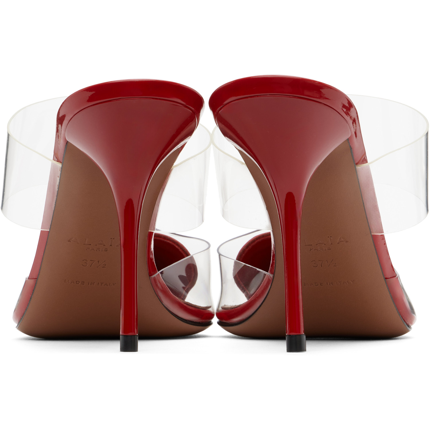  Alaïa Red Le Coeur Mules 