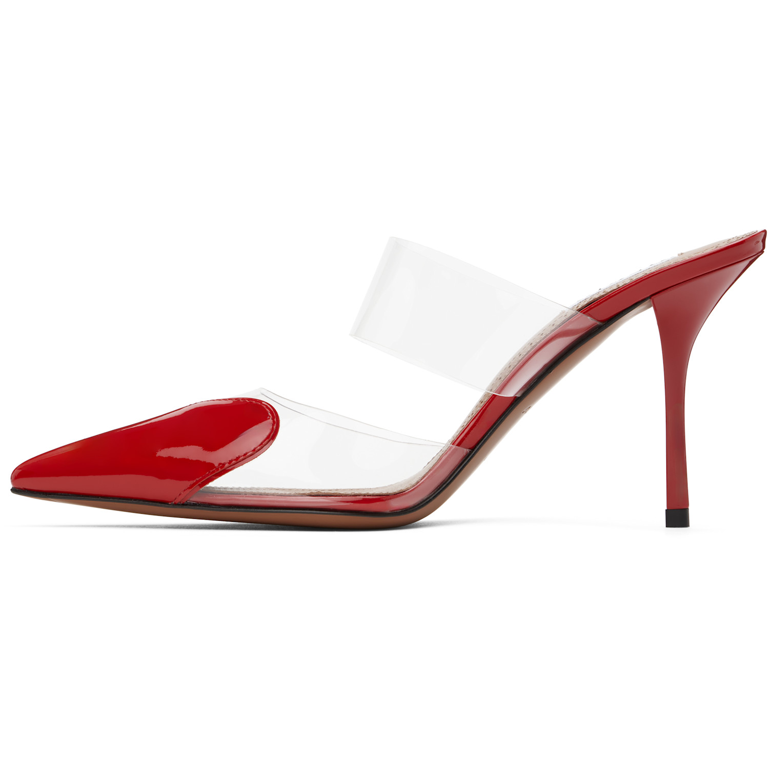  Alaïa Red Le Coeur Mules 