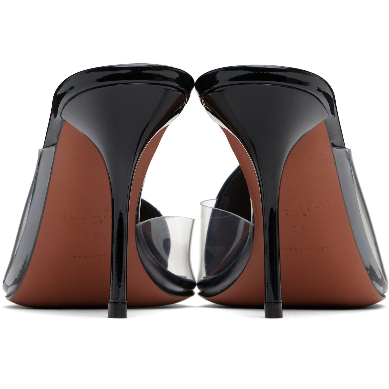  Alaïa Black Calfskin Leather 90 Mules 